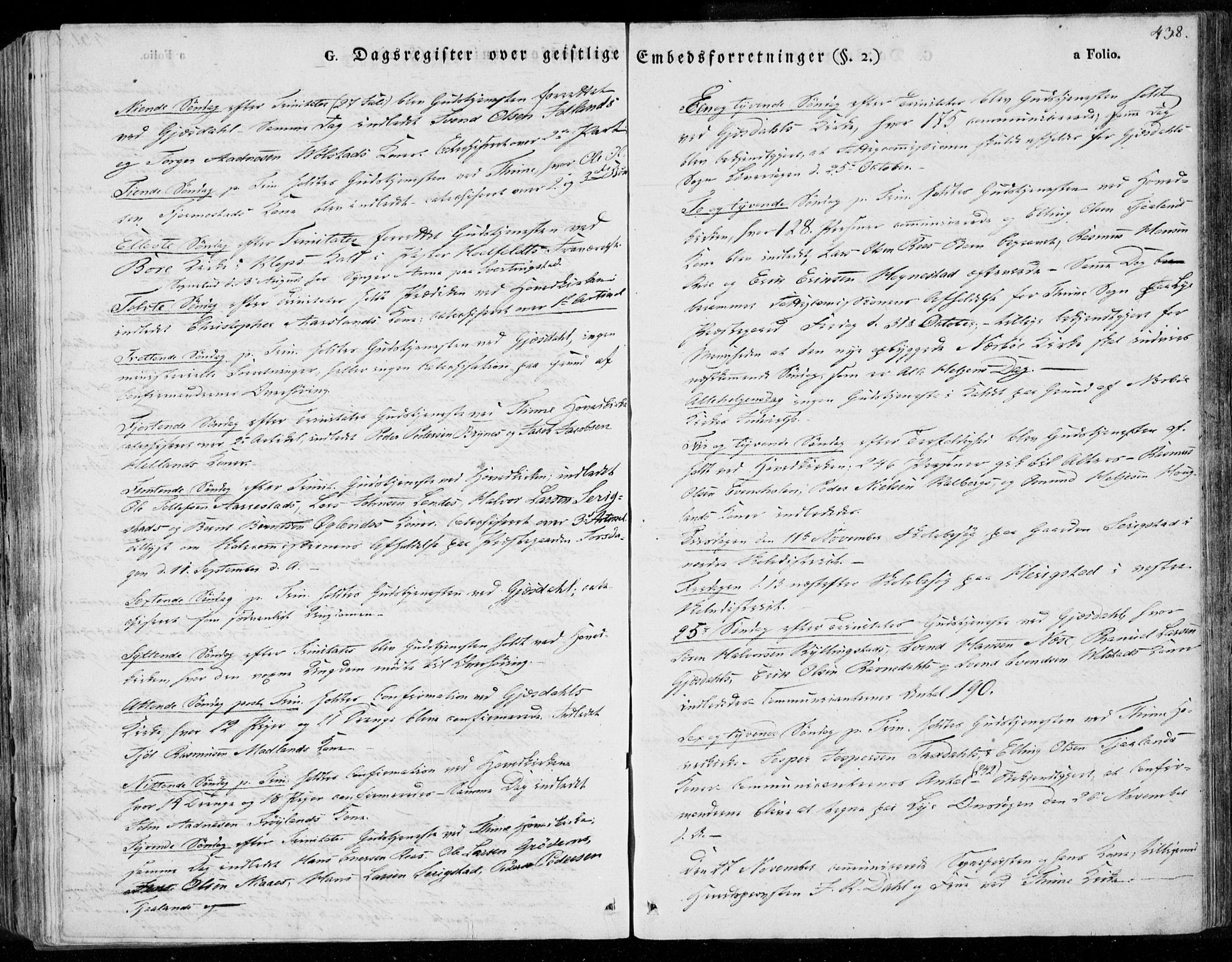 Lye sokneprestkontor, AV/SAST-A-101794/001/30BA/L0004: Parish register (official) no. A 4, 1826-1841, p. 438