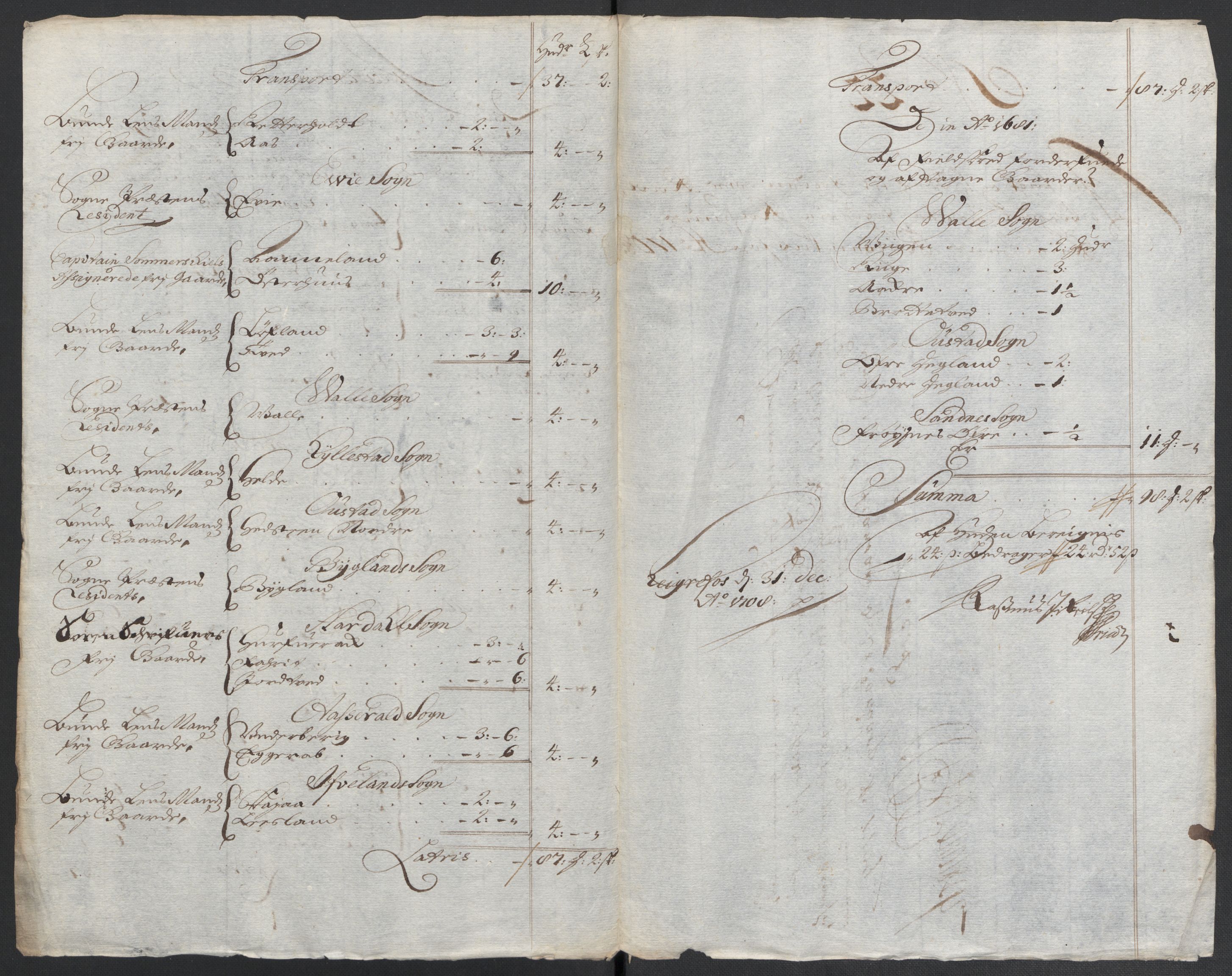 Rentekammeret inntil 1814, Reviderte regnskaper, Fogderegnskap, RA/EA-4092/R40/L2448: Fogderegnskap Råbyggelag, 1706-1708, p. 395
