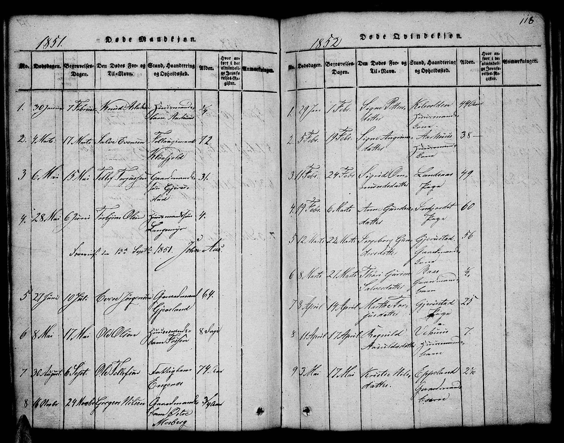 Åmli sokneprestkontor, AV/SAK-1111-0050/F/Fb/Fbc/L0001: Parish register (copy) no. B 1, 1816-1867, p. 118