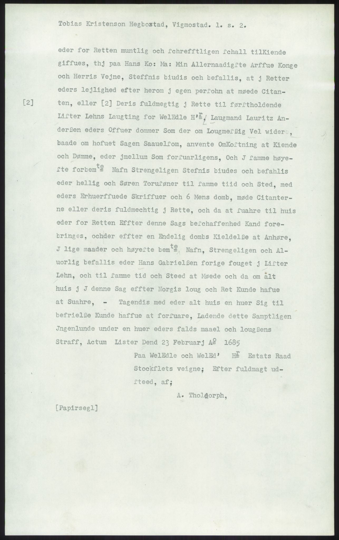 Samlinger til kildeutgivelse, Diplomavskriftsamlingen, AV/RA-EA-4053/H/Ha, p. 1356