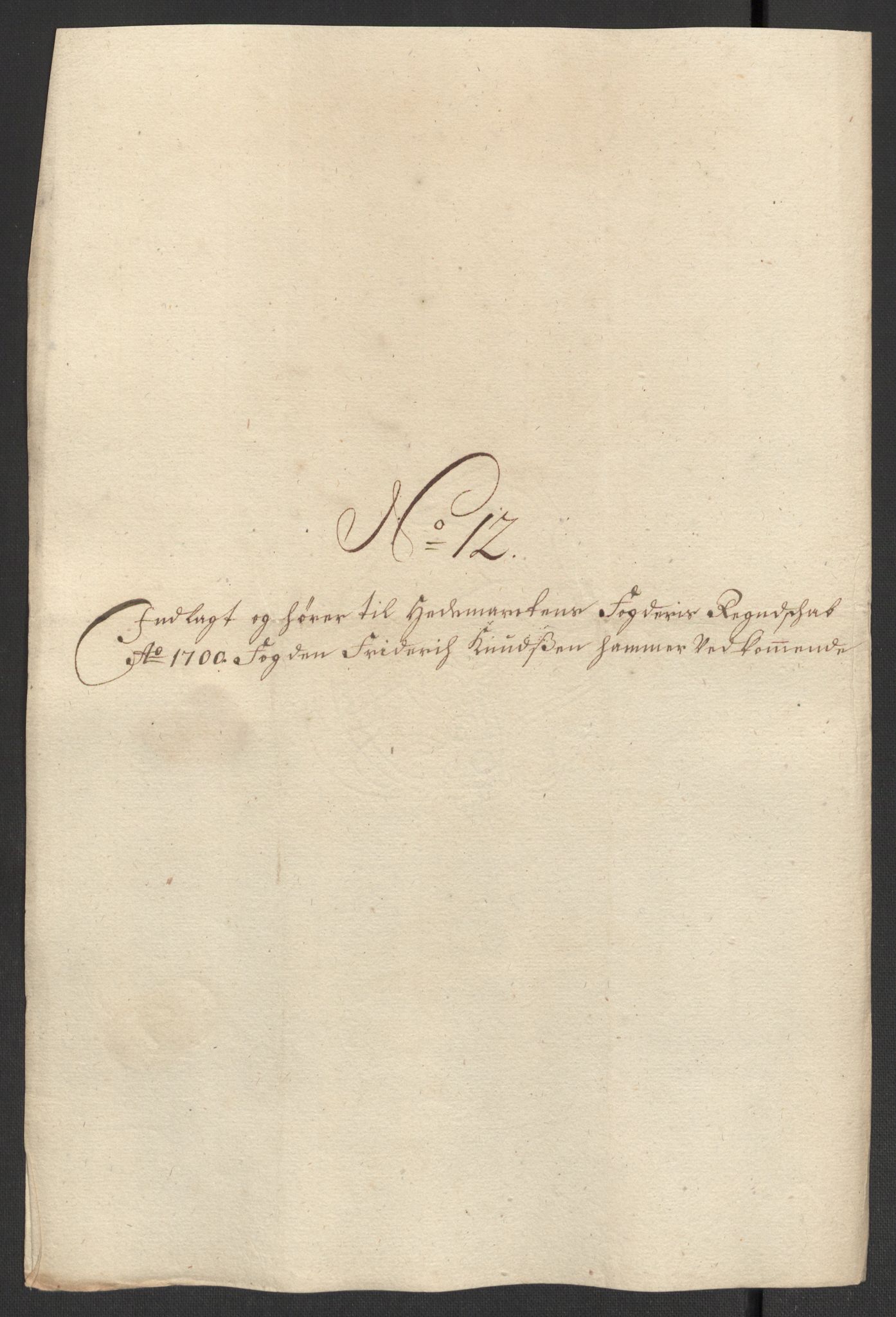 Rentekammeret inntil 1814, Reviderte regnskaper, Fogderegnskap, AV/RA-EA-4092/R16/L1039: Fogderegnskap Hedmark, 1700, p. 125