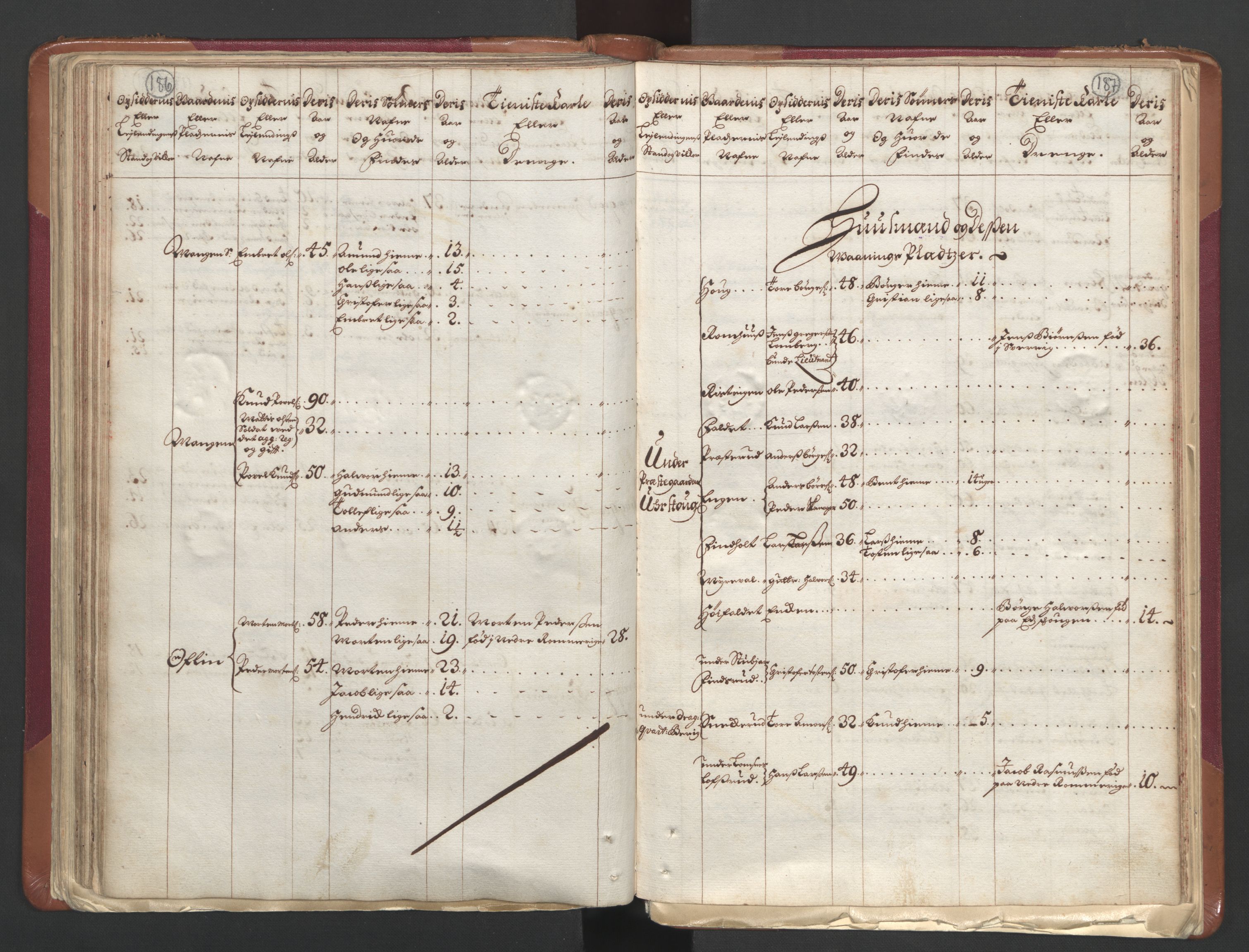 RA, Census (manntall) 1701, no. 1: Moss, Onsøy, Tune og Veme fogderi and Nedre Romerike fogderi, 1701, p. 186-187