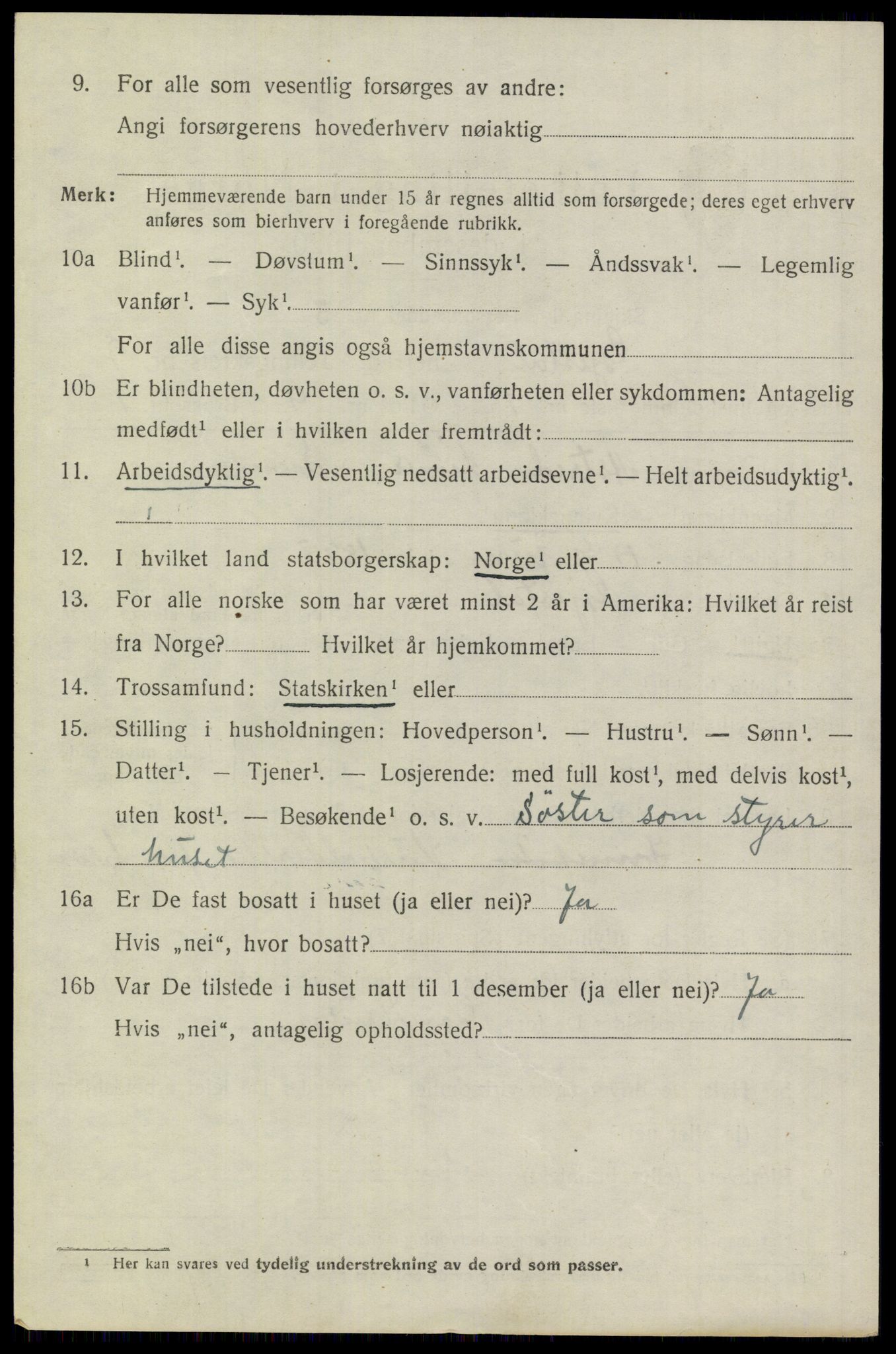 SAST, 1920 census for Gjesdal, 1920, p. 4241