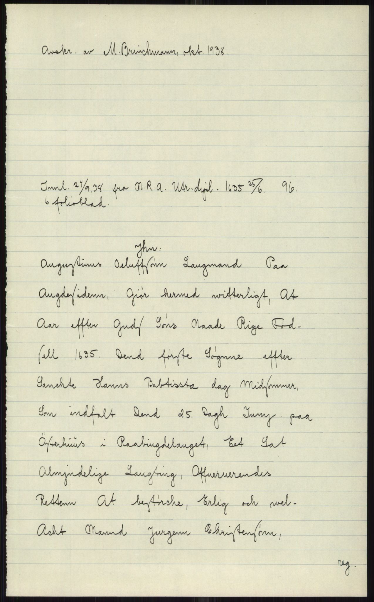 Samlinger til kildeutgivelse, Diplomavskriftsamlingen, AV/RA-EA-4053/H/Ha, p. 3303