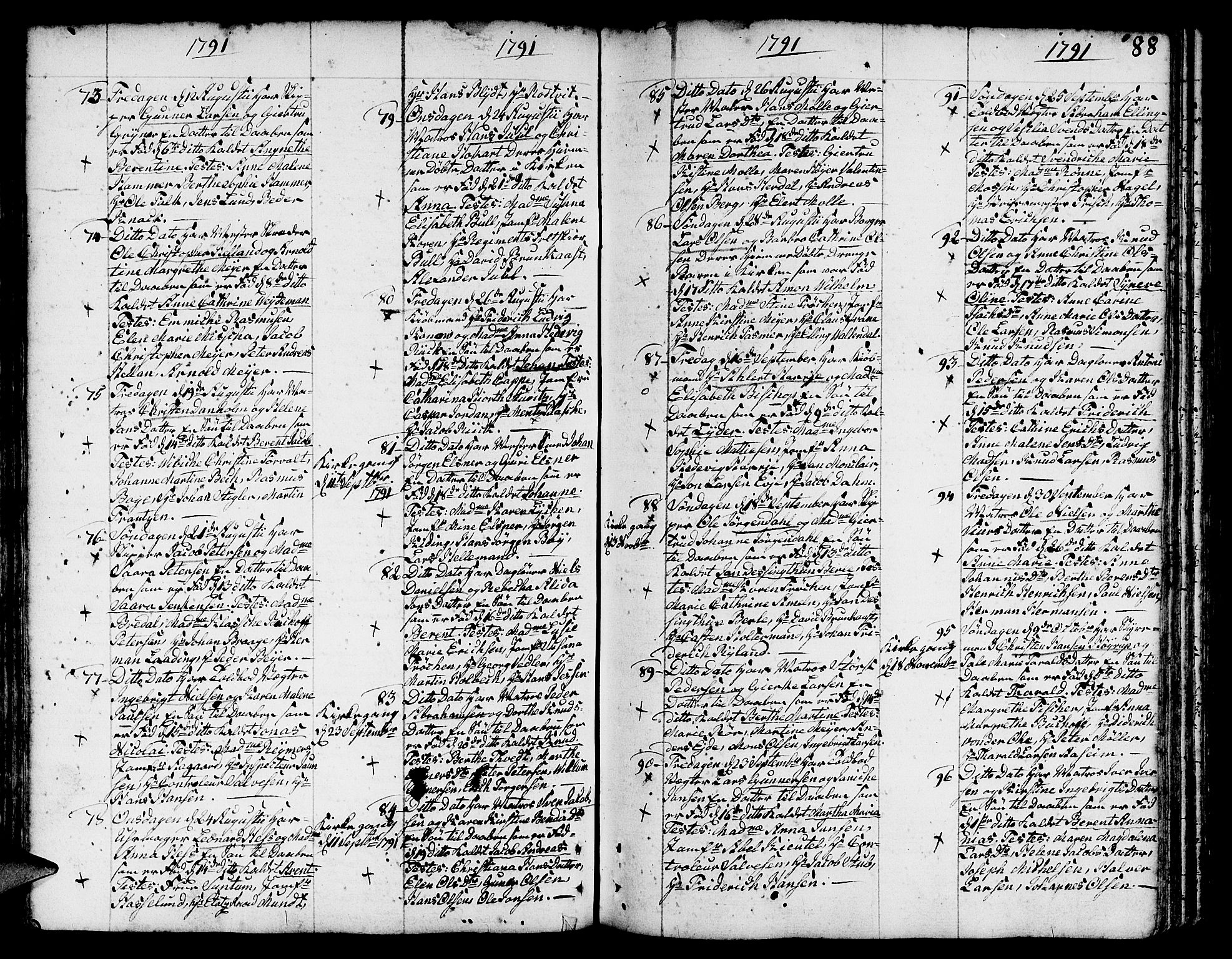 Nykirken Sokneprestembete, SAB/A-77101/H/Haa/L0005: Parish register (official) no. A 5, 1775-1808, p. 88