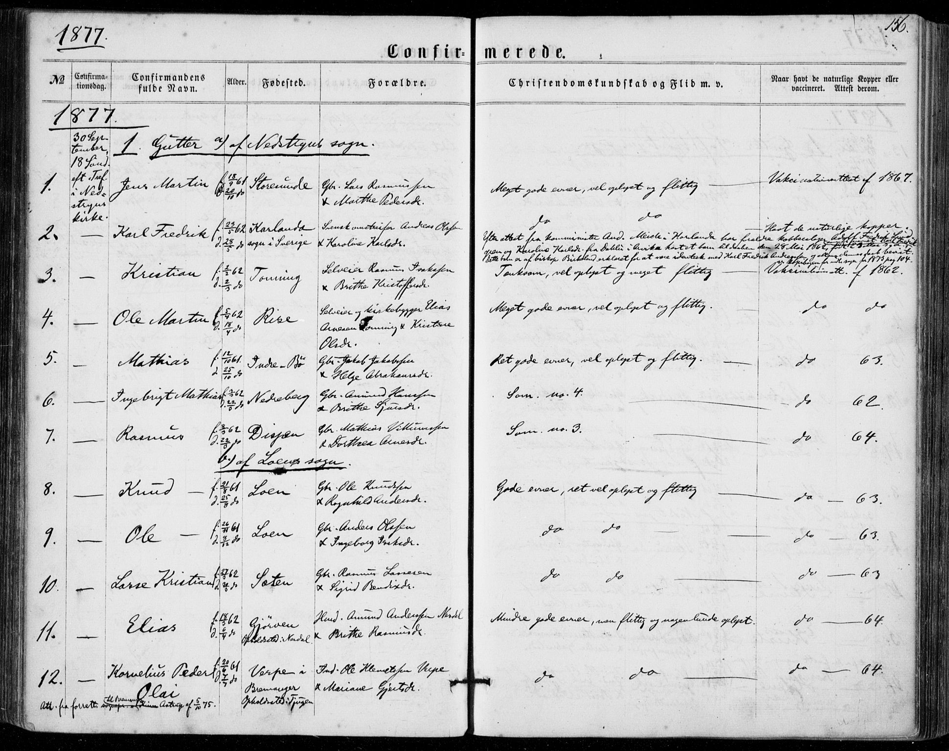 Stryn Sokneprestembete, AV/SAB-A-82501: Parish register (official) no. A 3, 1862-1877, p. 156