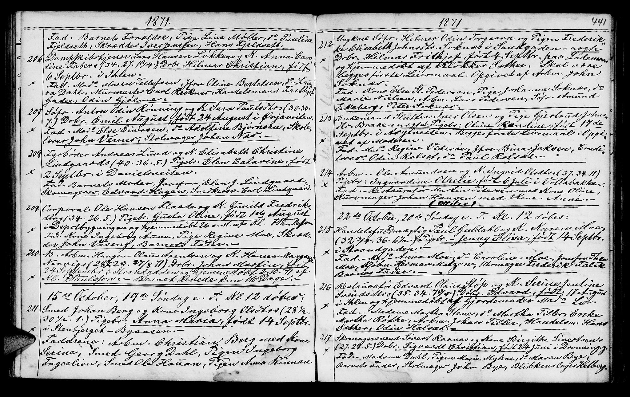 Ministerialprotokoller, klokkerbøker og fødselsregistre - Sør-Trøndelag, SAT/A-1456/602/L0140: Parish register (copy) no. 602C08, 1864-1872, p. 440-441