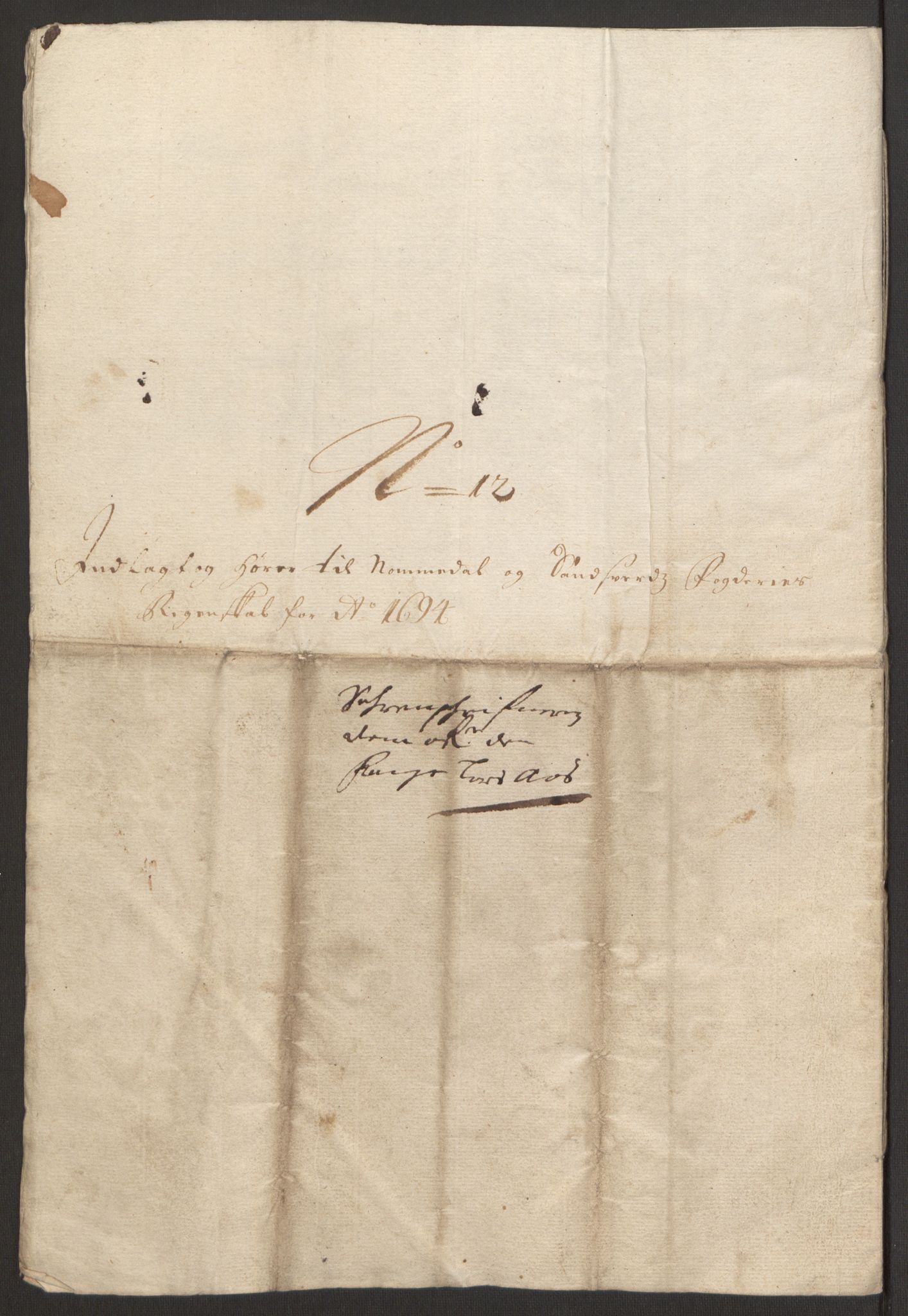 Rentekammeret inntil 1814, Reviderte regnskaper, Fogderegnskap, AV/RA-EA-4092/R24/L1575: Fogderegnskap Numedal og Sandsvær, 1692-1695, p. 477