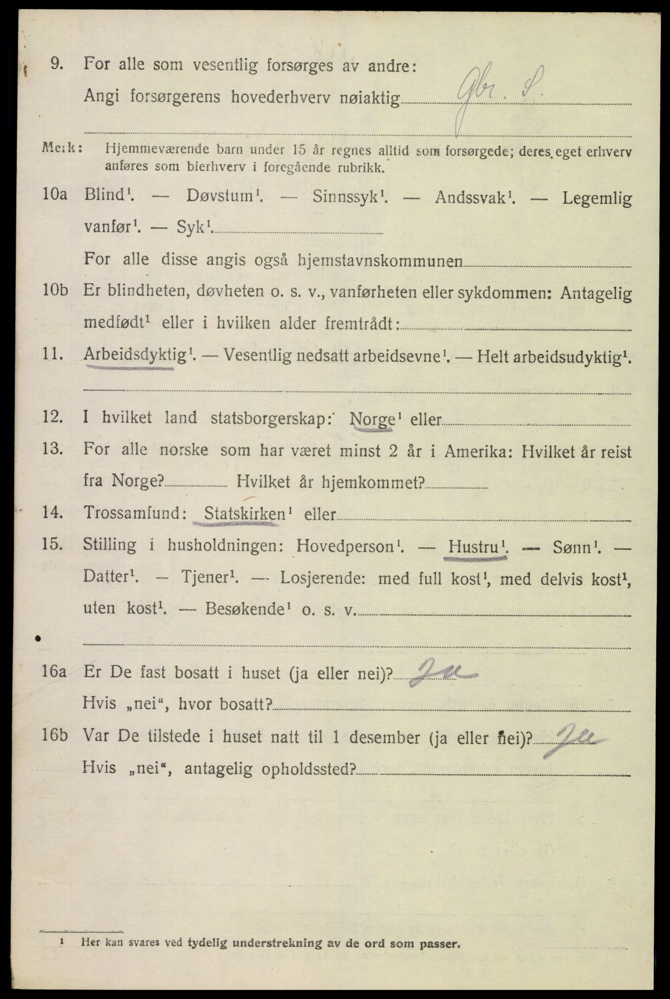 SAK, 1920 census for Konsmo, 1920, p. 451