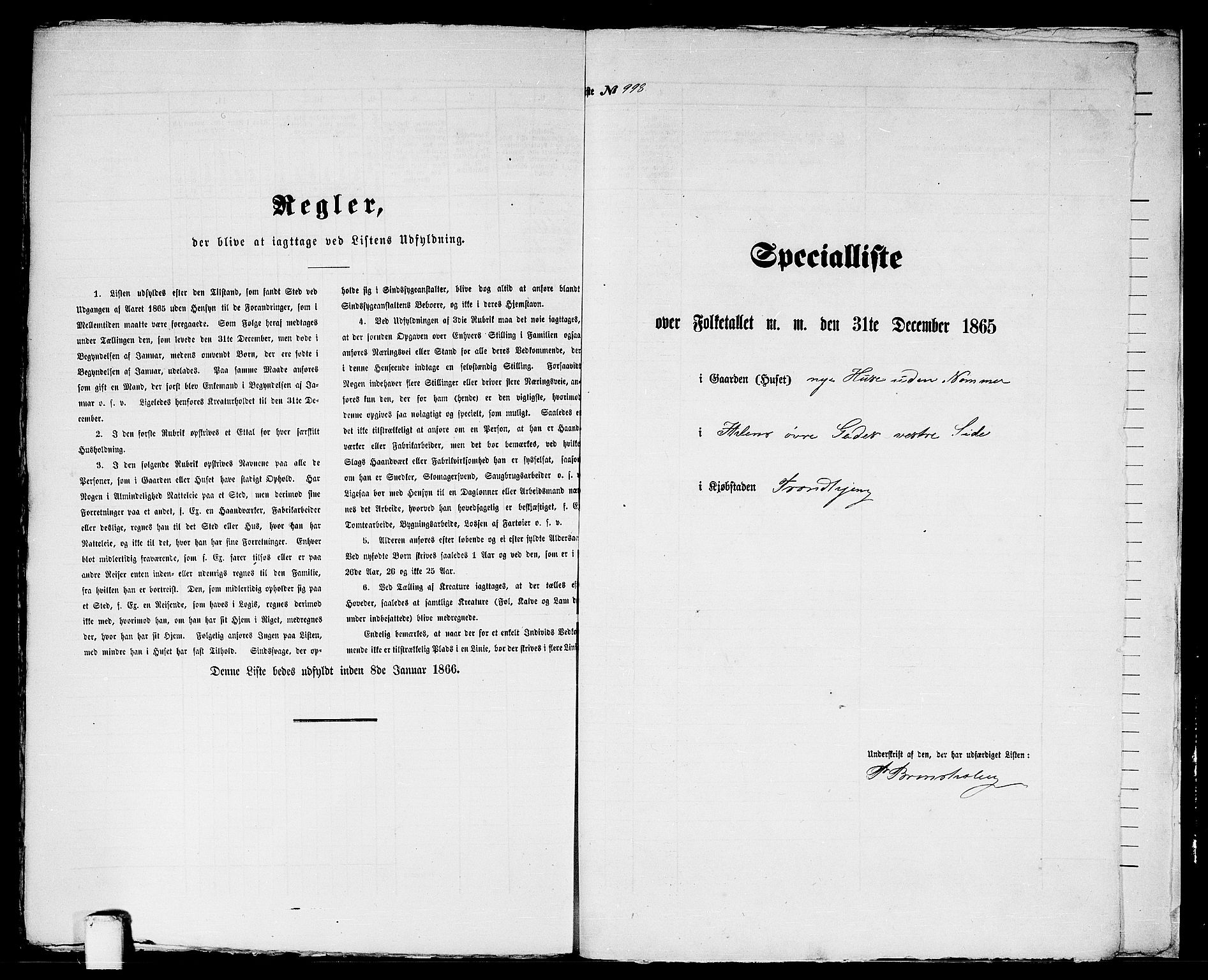 RA, 1865 census for Trondheim, 1865, p. 2074