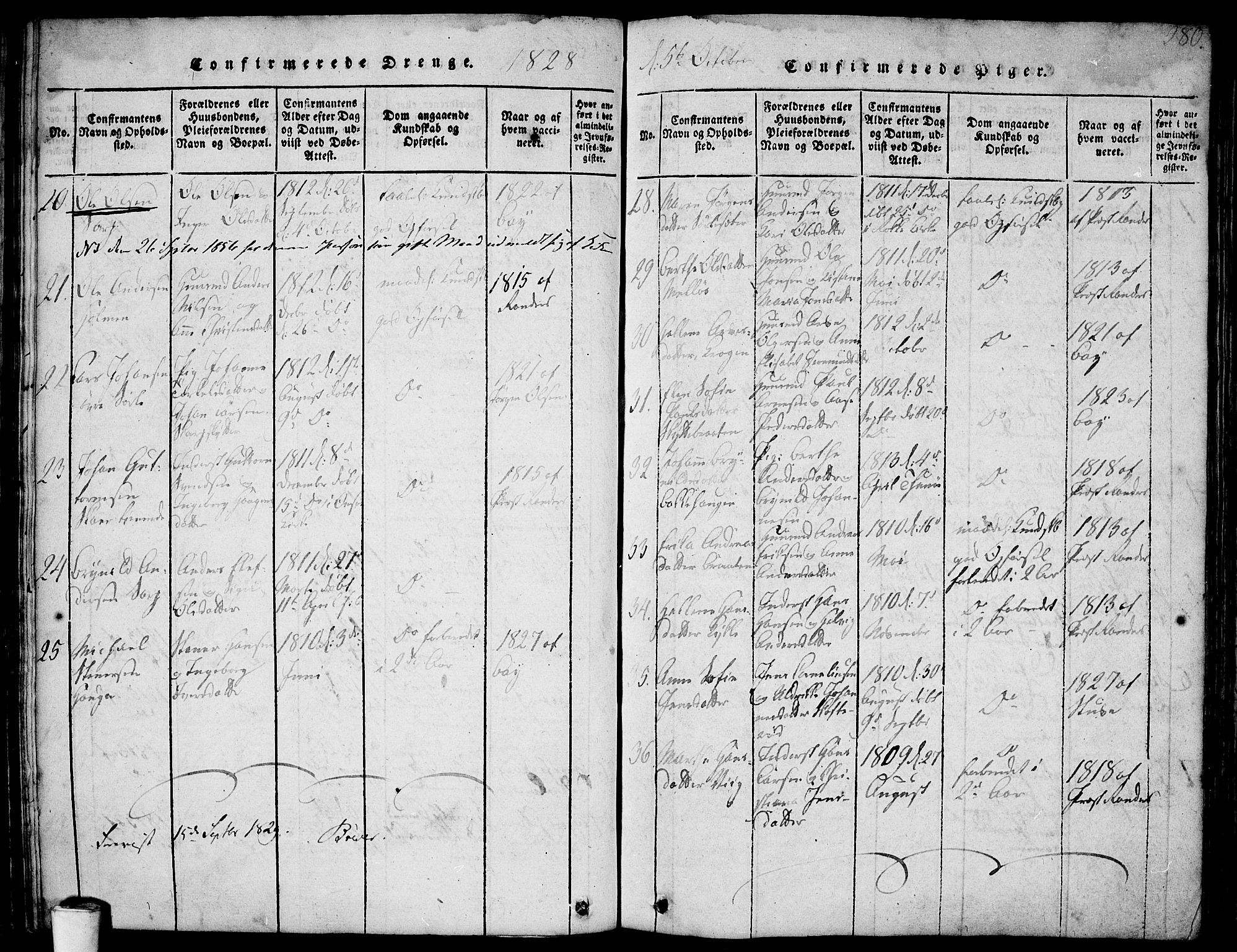 Skjeberg prestekontor Kirkebøker, AV/SAO-A-10923/F/Fa/L0004: Parish register (official) no. I 4, 1815-1830, p. 280