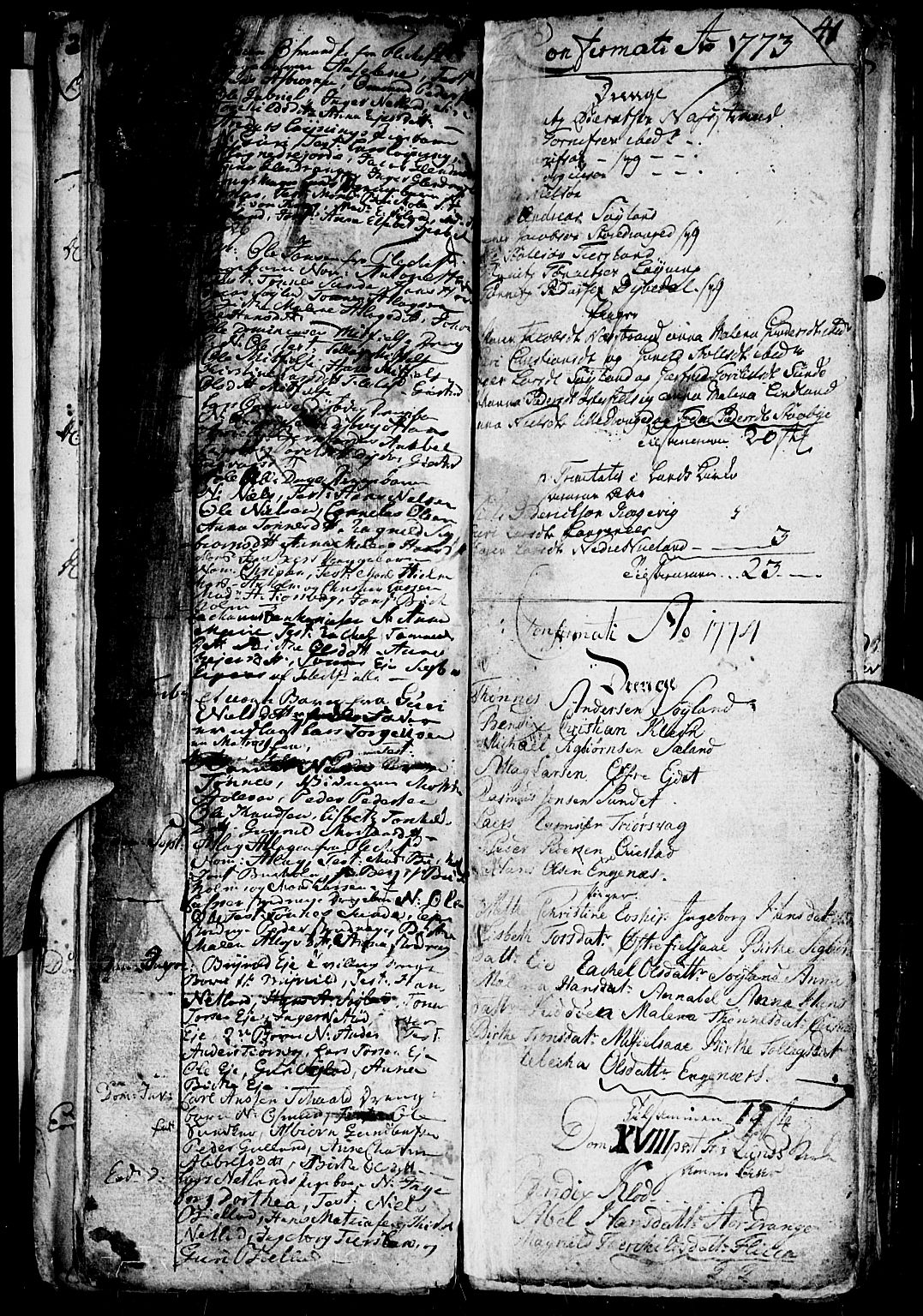 Flekkefjord sokneprestkontor, SAK/1111-0012/F/Fa/Fac/L0001: Parish register (official) no. A 1, 1773-1806, p. 40-41