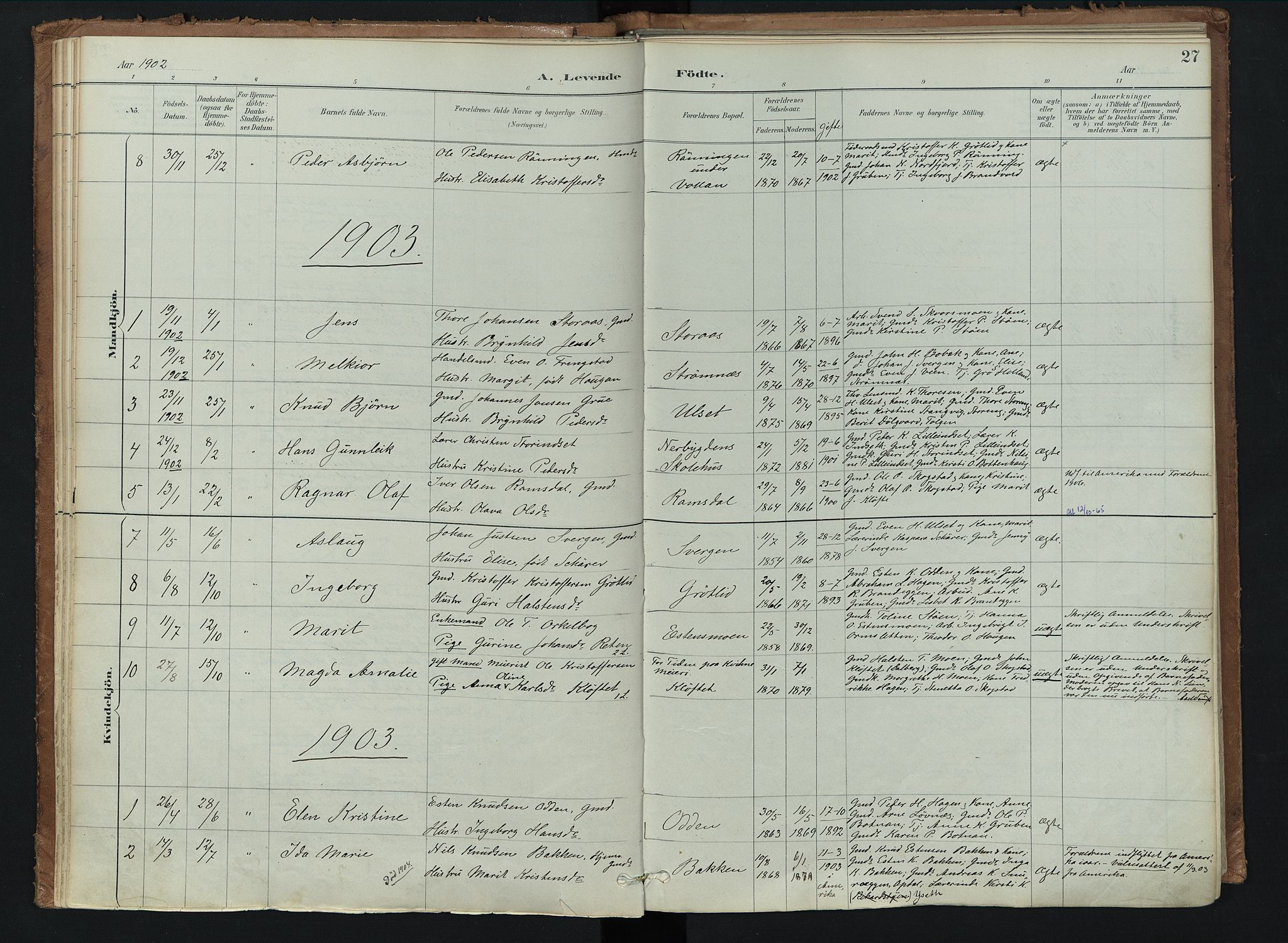 Kvikne prestekontor, AV/SAH-PREST-064/H/Ha/Haa/L0008: Parish register (official) no. 8, 1887-1911, p. 27