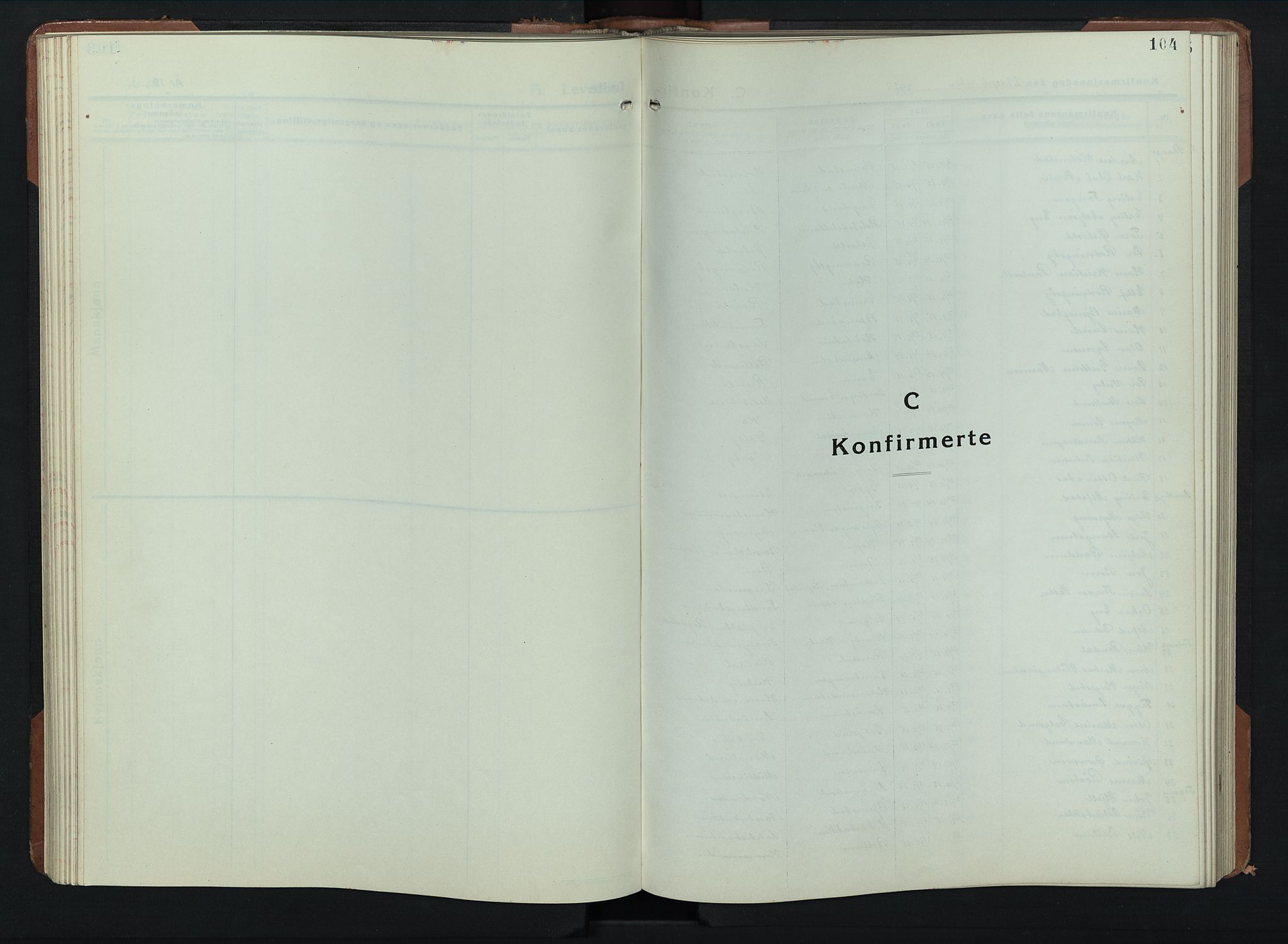 Balke prestekontor, SAH/PREST-106/H/Ha/Hab/L0002: Parish register (copy) no. 2, 1929-1951, p. 104