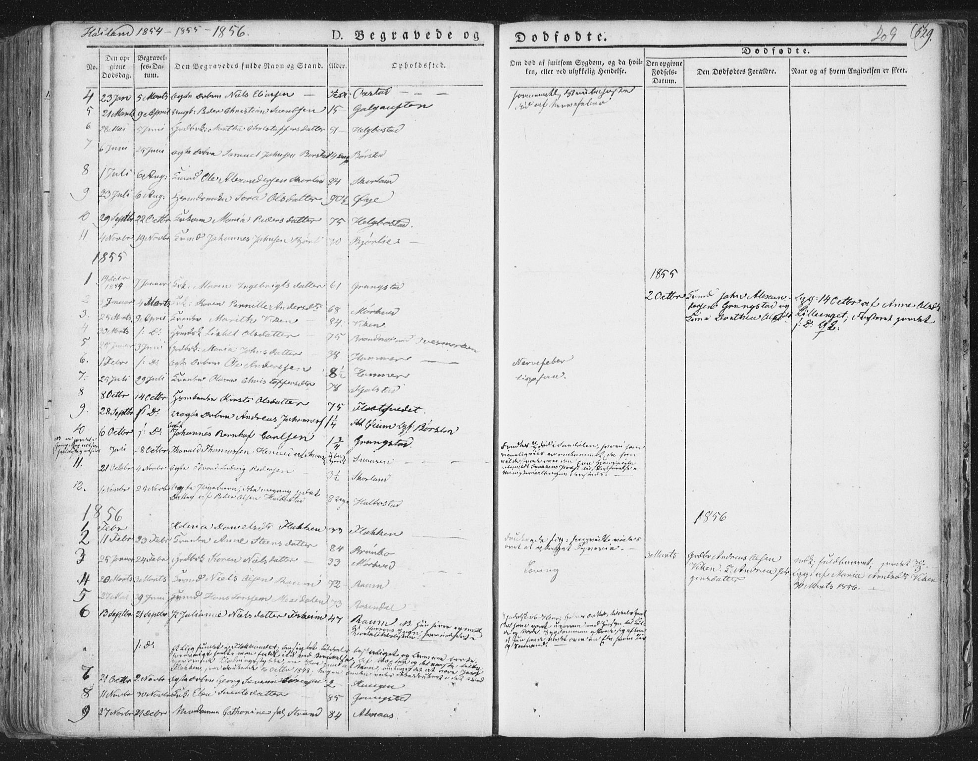 Ministerialprotokoller, klokkerbøker og fødselsregistre - Nord-Trøndelag, AV/SAT-A-1458/758/L0513: Parish register (official) no. 758A02 /2, 1839-1868, p. 209