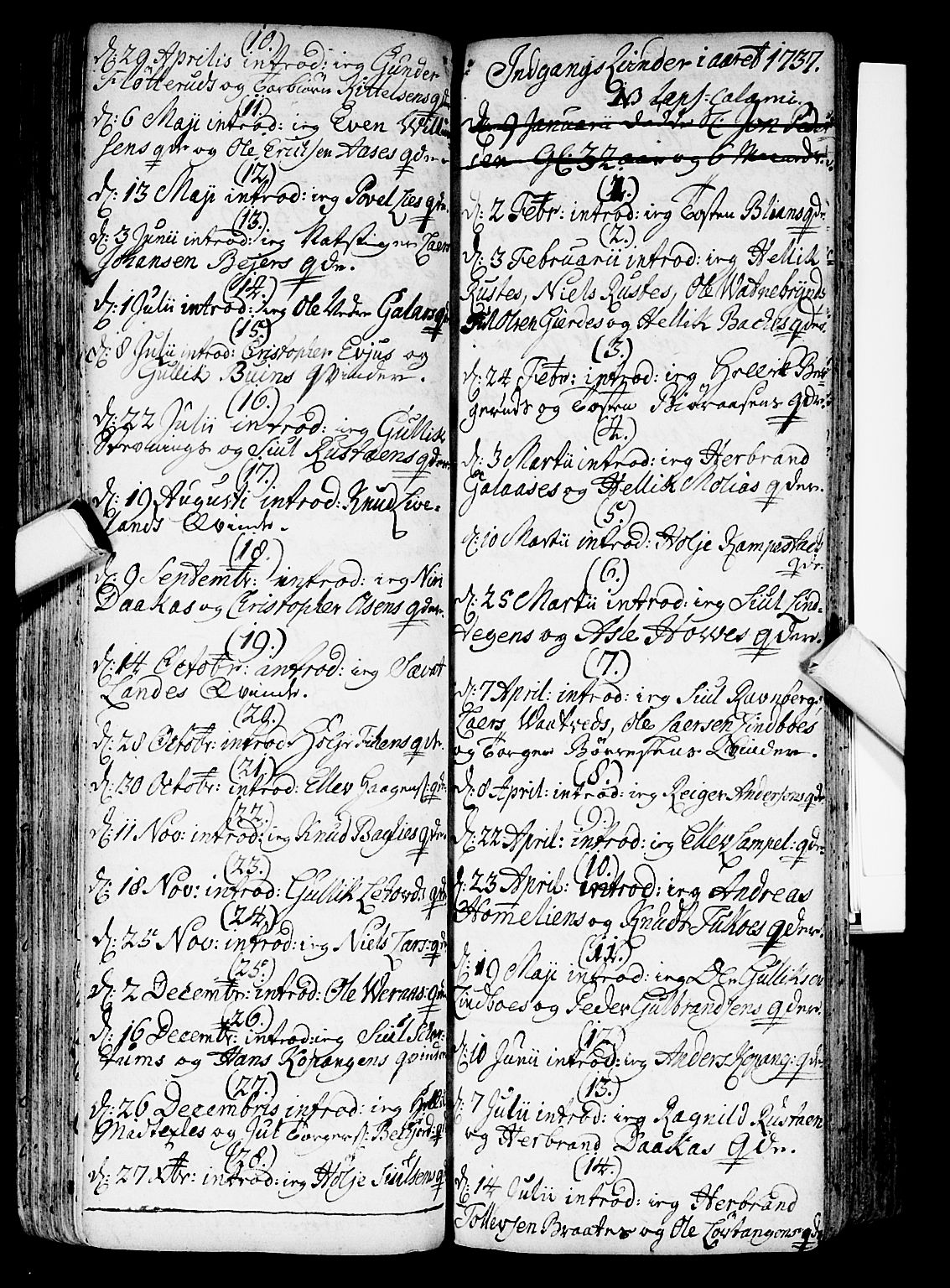 Flesberg kirkebøker, AV/SAKO-A-18/F/Fa/L0002: Parish register (official) no. I 2, 1726-1747