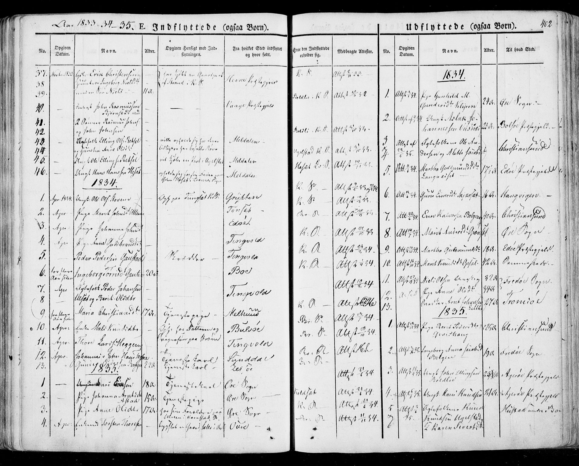 Ministerialprotokoller, klokkerbøker og fødselsregistre - Møre og Romsdal, SAT/A-1454/568/L0803: Parish register (official) no. 568A10, 1830-1853, p. 402