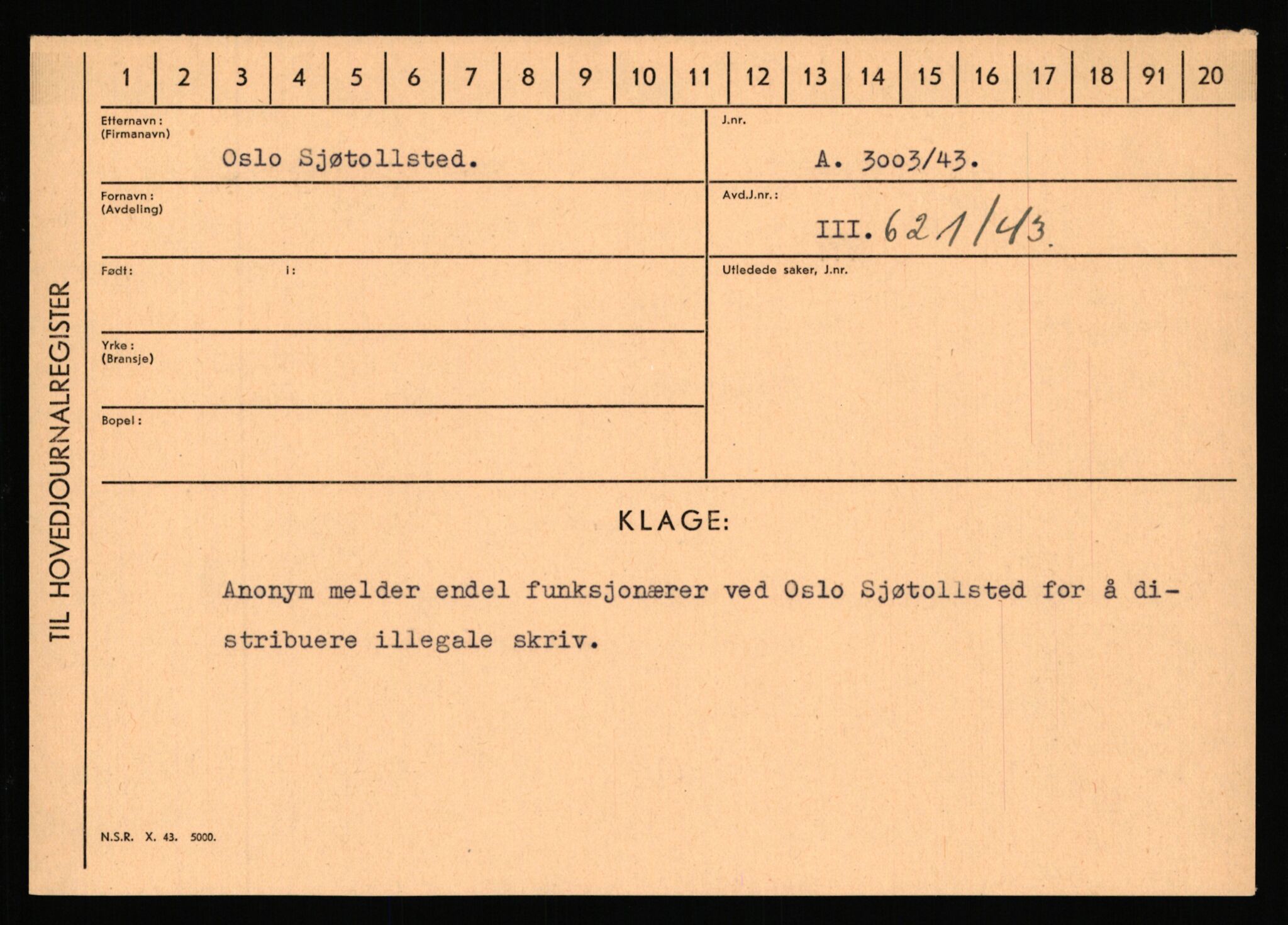 Statspolitiet - Hovedkontoret / Osloavdelingen, AV/RA-S-1329/C/Ca/L0012: Oanæs - Quistgaard	, 1943-1945, p. 2630