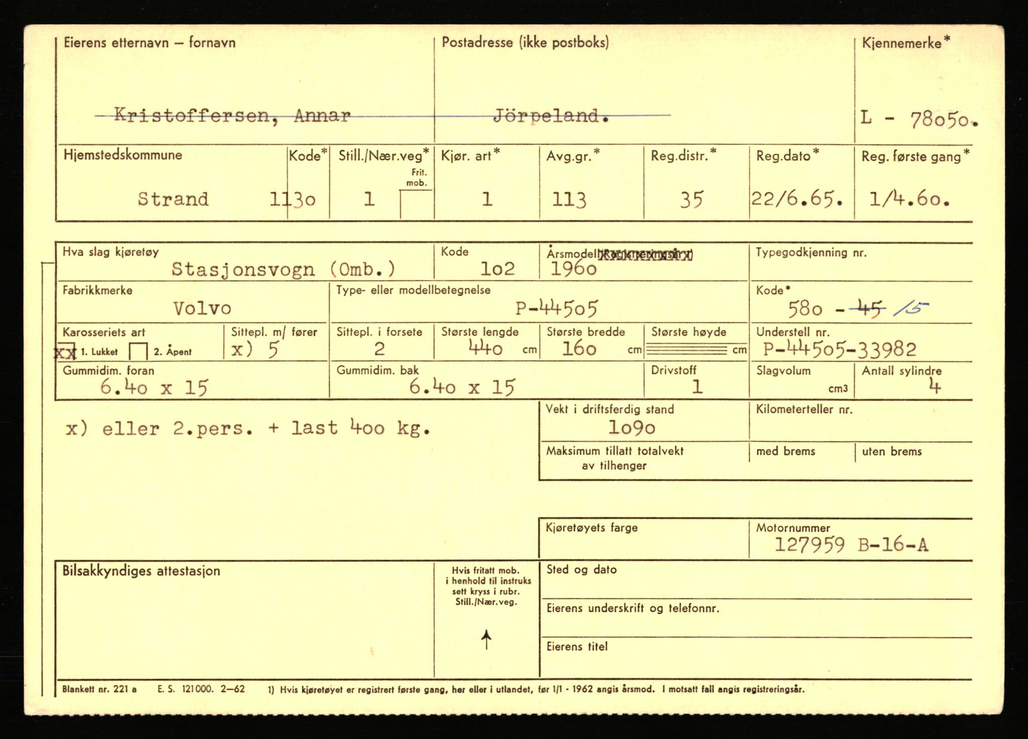 Stavanger trafikkstasjon, AV/SAST-A-101942/0/F/L0069: L-76801 - L-78797, 1930-1971, p. 1381