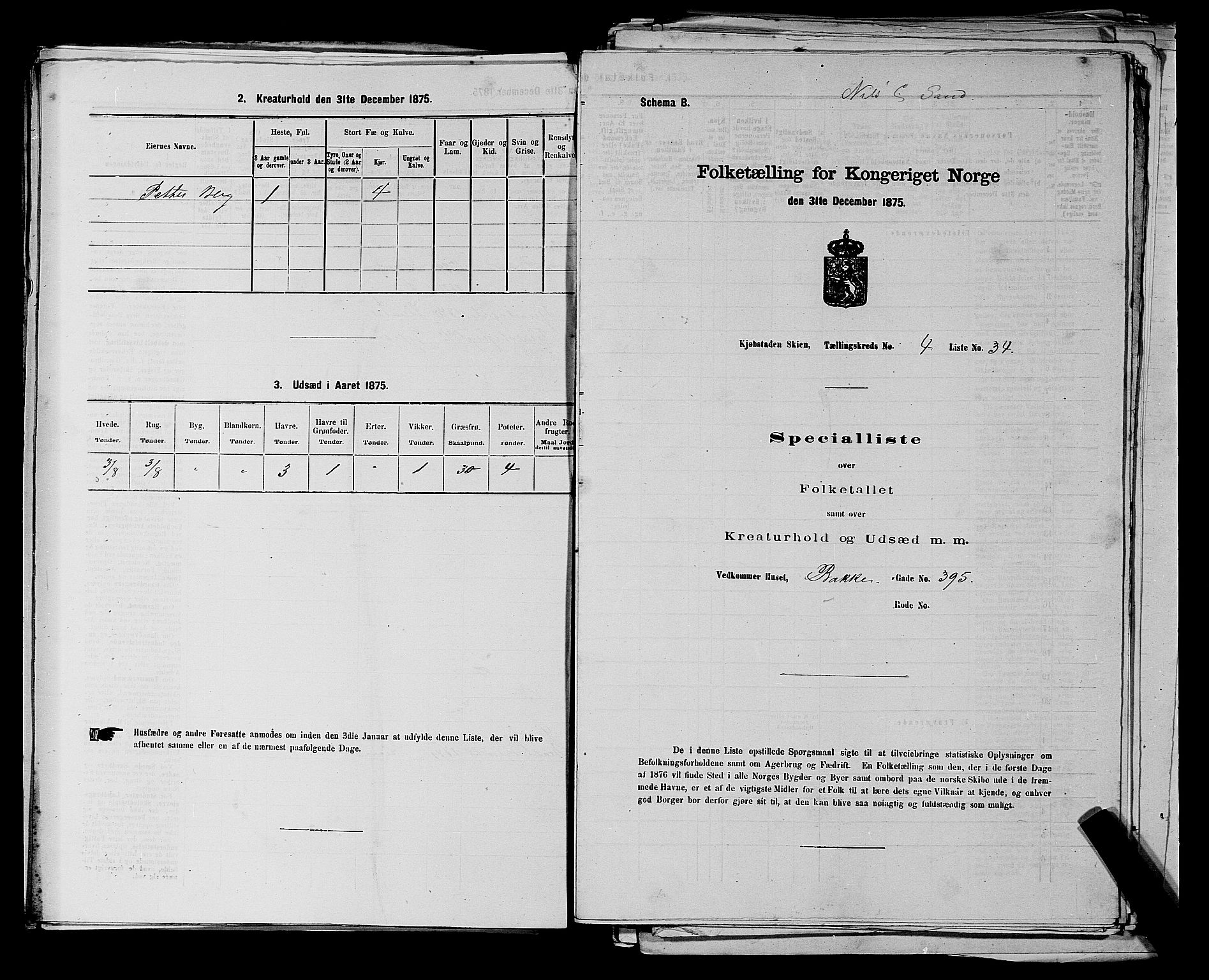 SAKO, 1875 census for 0806P Skien, 1875, p. 752