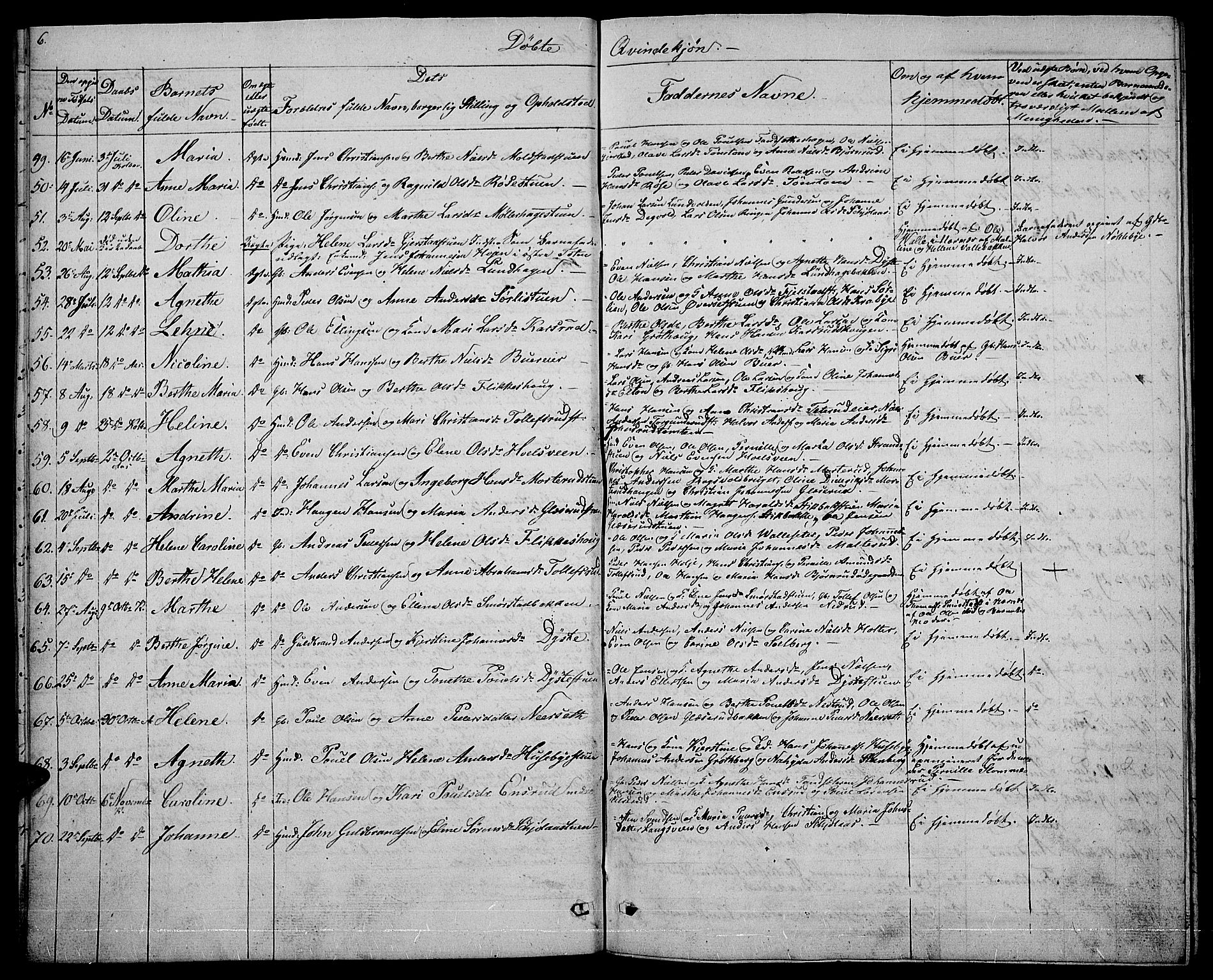 Vestre Toten prestekontor, SAH/PREST-108/H/Ha/Hab/L0001: Parish register (copy) no. 1, 1830-1836, p. 6