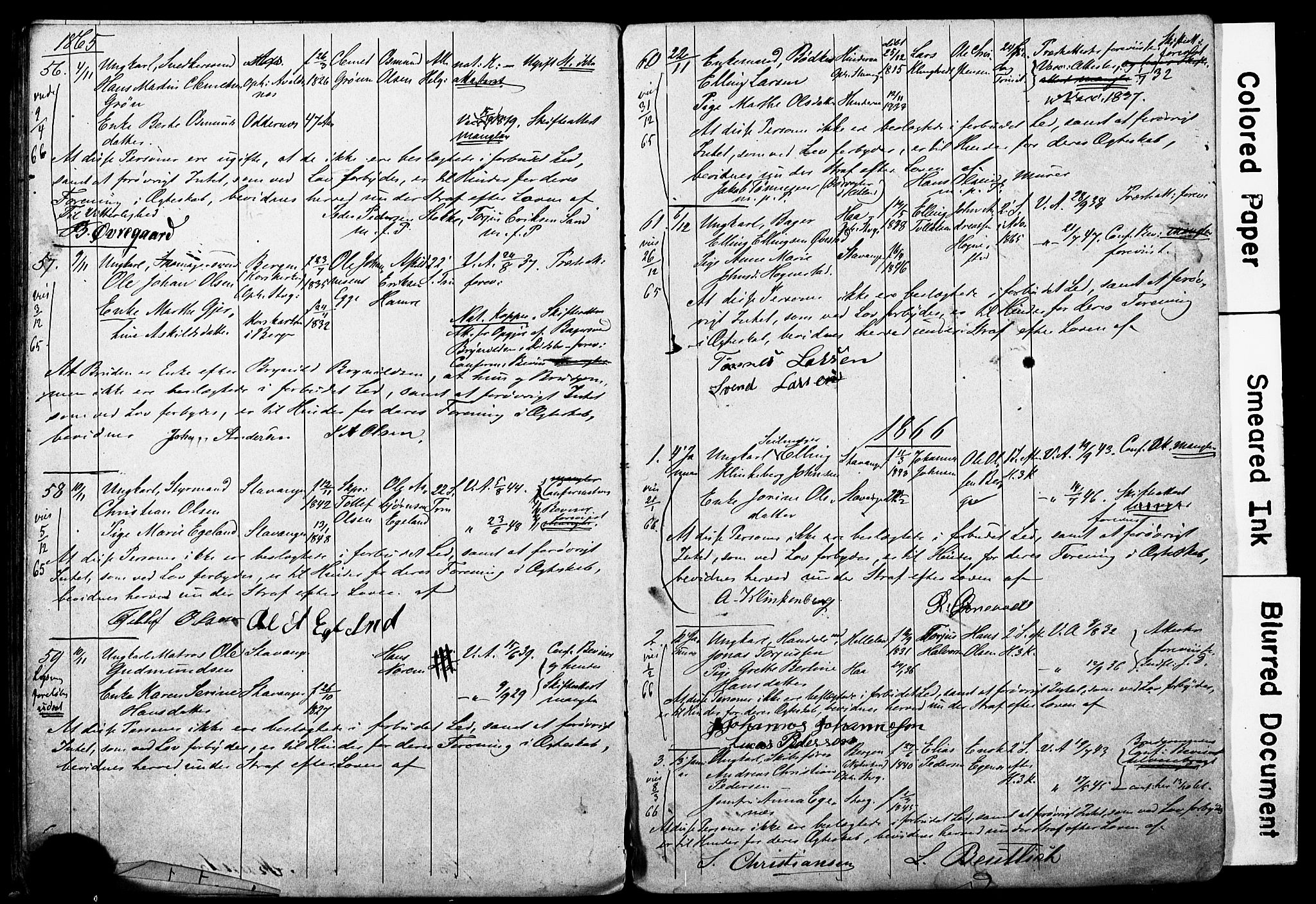 St. Petri sokneprestkontor, SAST/A-101813/001/70/705BA/L0001: Banns register no. 1, 1861-1866