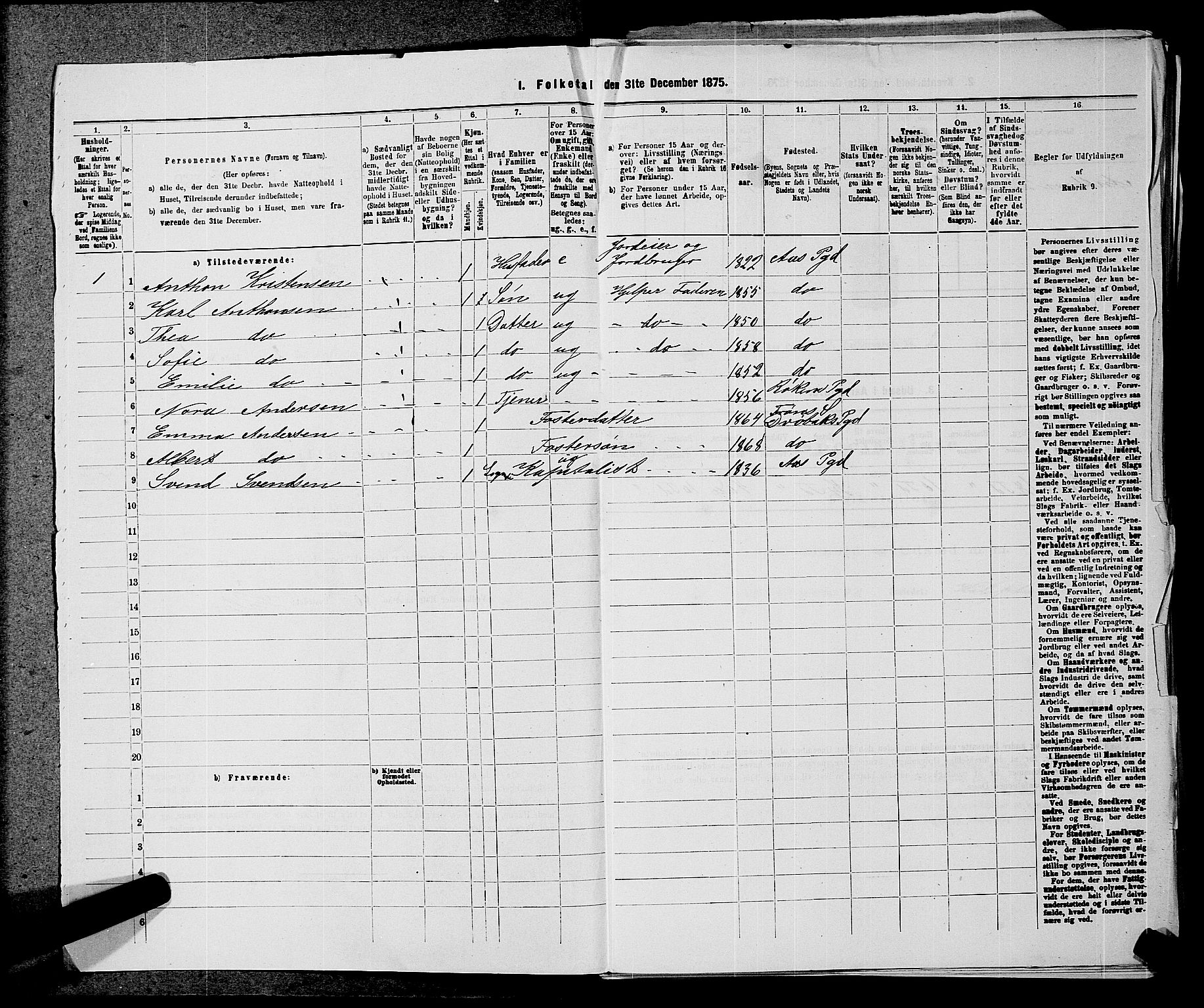 RA, 1875 census for 0214P Ås, 1875, p. 197