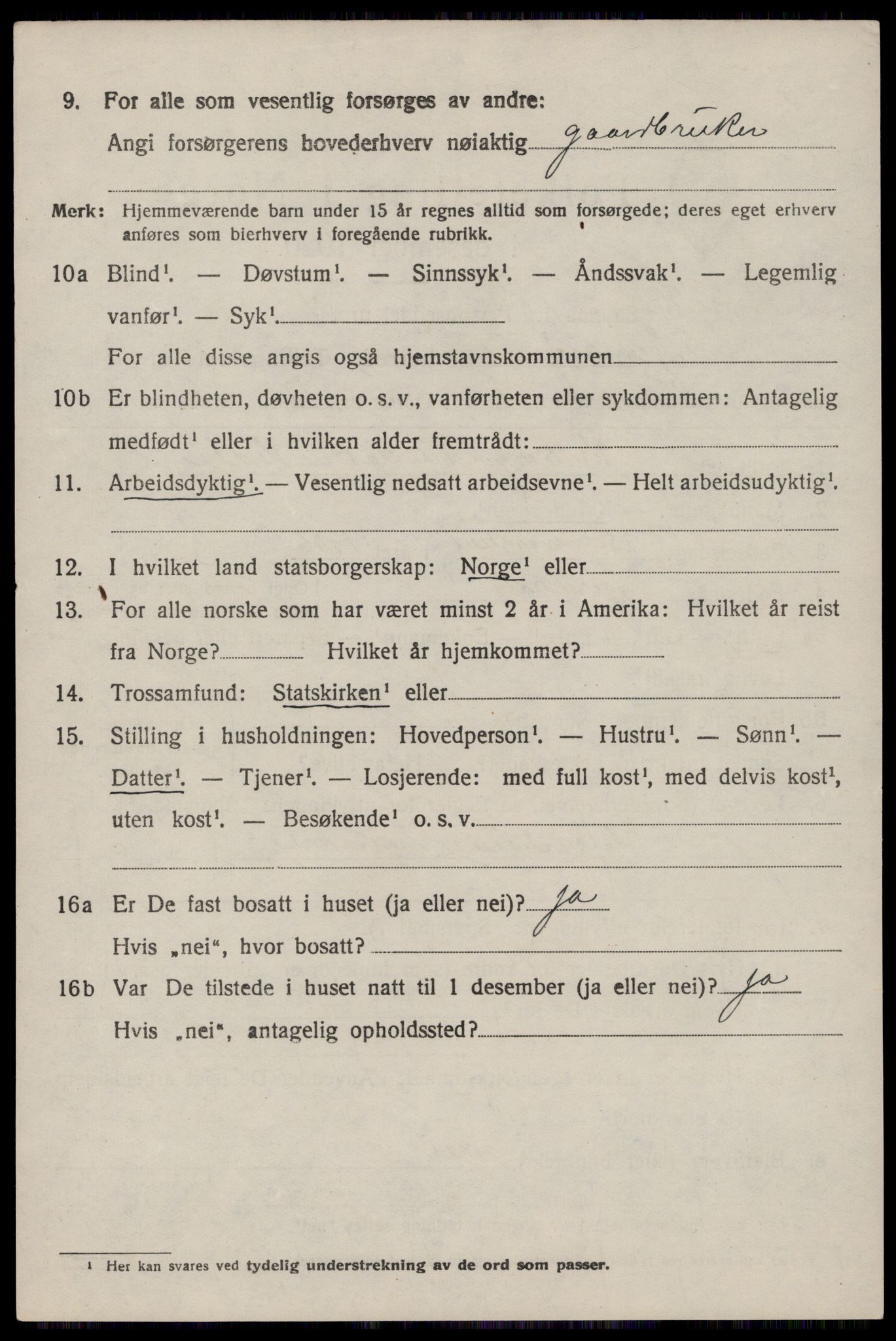 SAST, 1920 census for Sjernarøy, 1920, p. 885