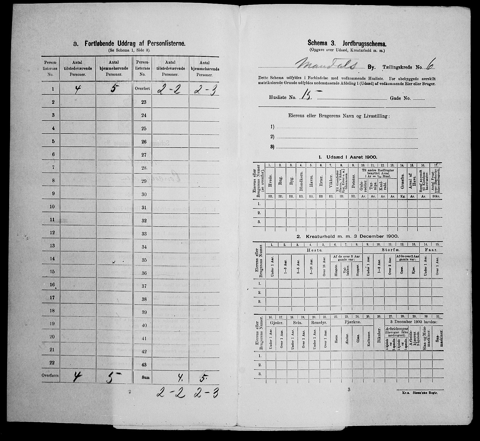 SAK, 1900 census for Mandal, 1900, p. 789