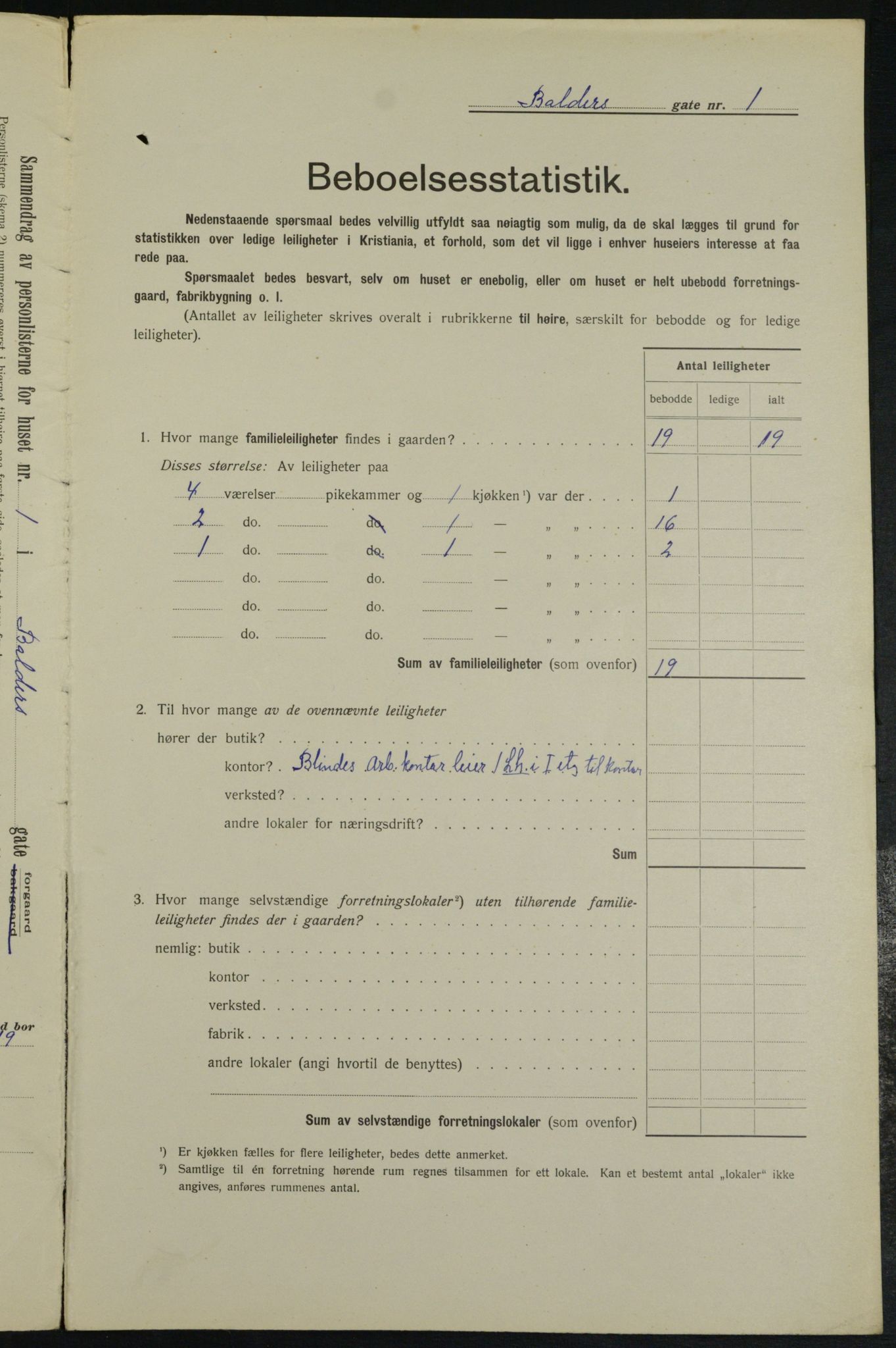 OBA, Municipal Census 1913 for Kristiania, 1913, p. 2904