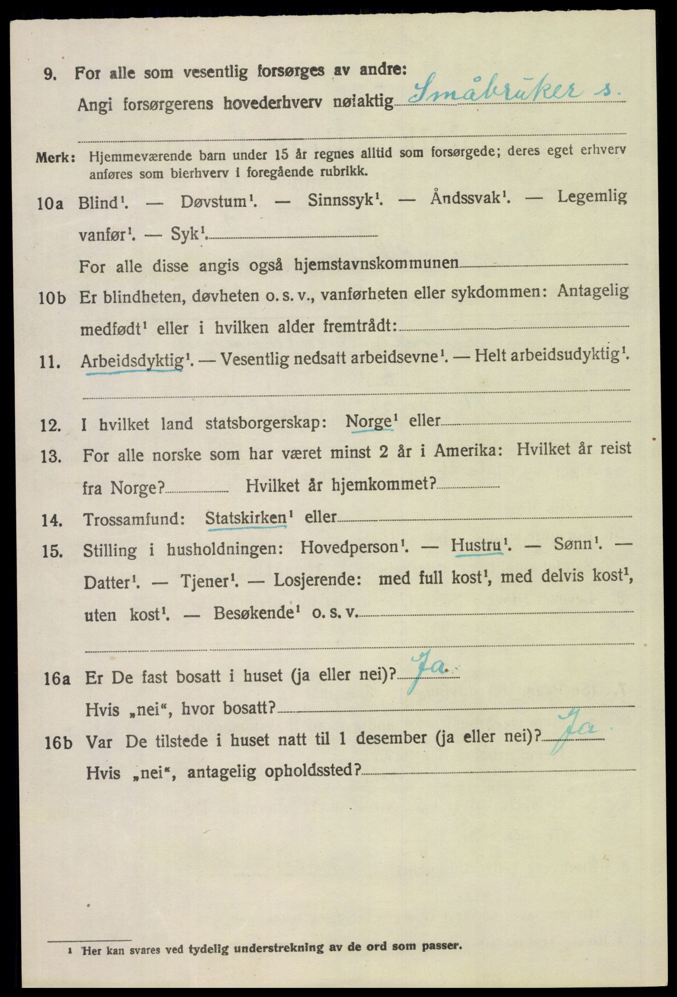 SAH, 1920 census for Våler (Hedmark), 1920, p. 5910