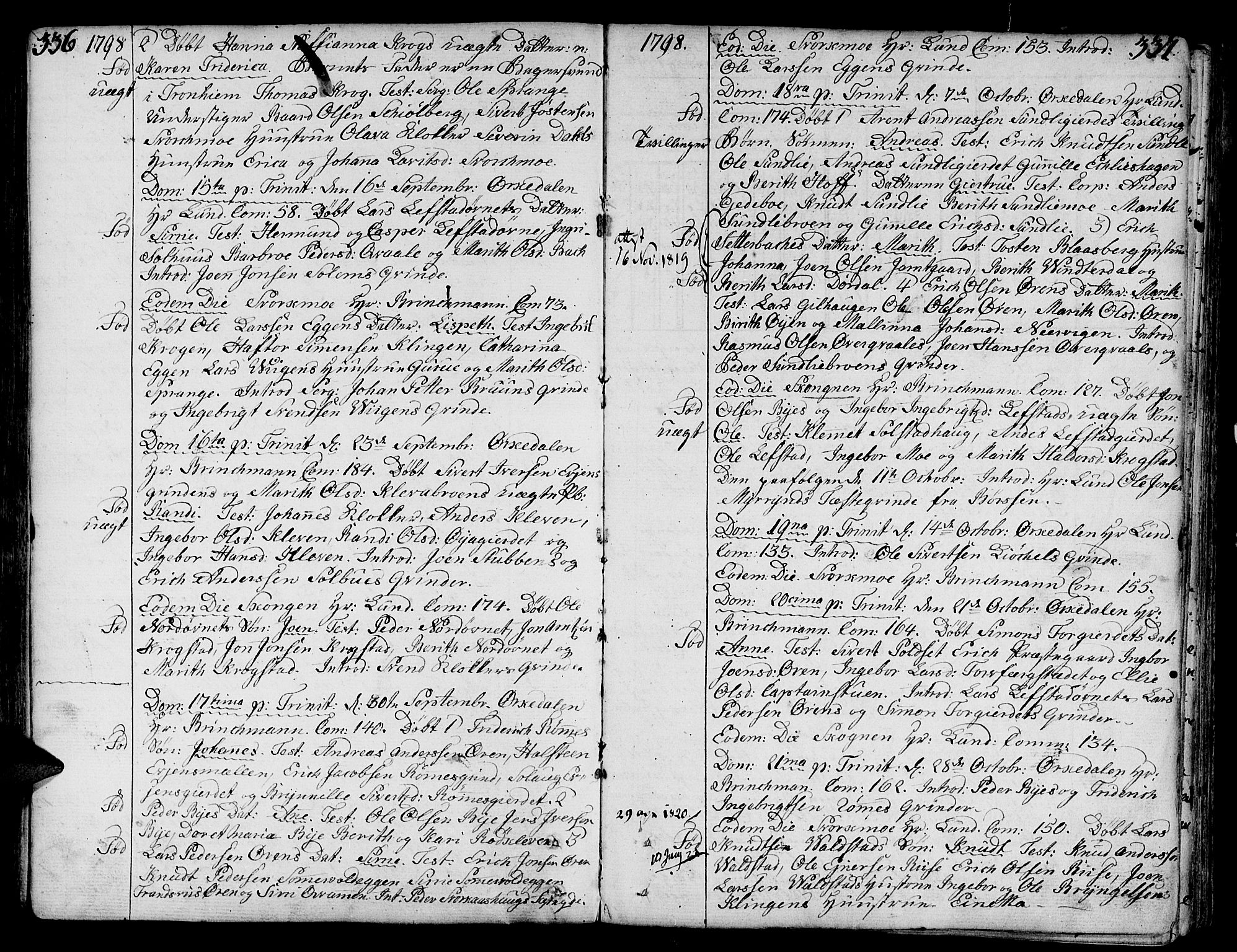 Ministerialprotokoller, klokkerbøker og fødselsregistre - Sør-Trøndelag, SAT/A-1456/668/L0802: Parish register (official) no. 668A02, 1776-1799, p. 336-337
