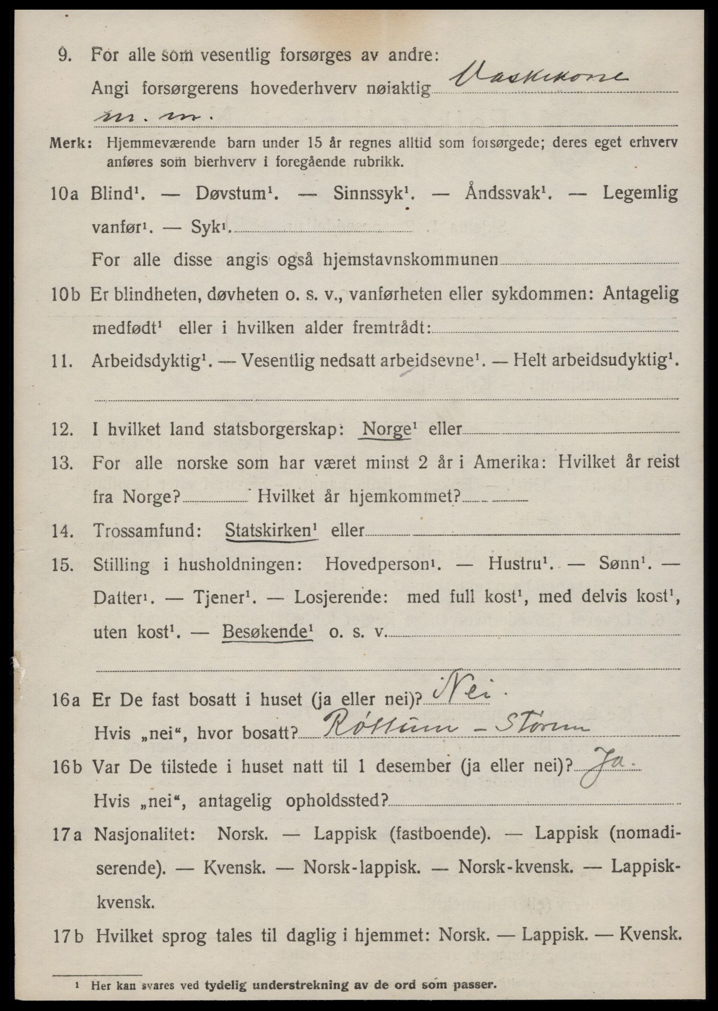 SAT, 1920 census for Støren, 1920, p. 3459