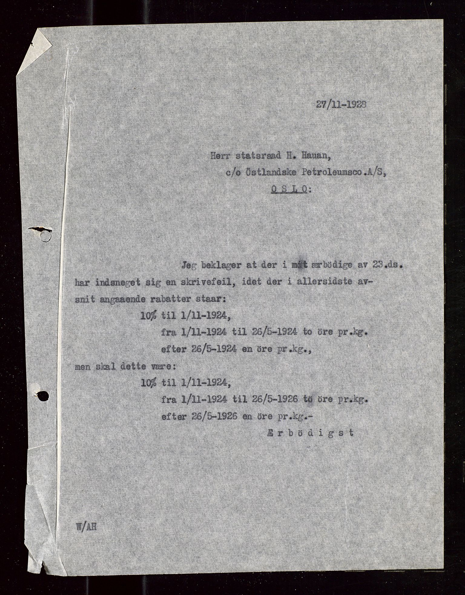 Pa 1521 - A/S Norske Shell, AV/SAST-A-101915/E/Ea/Eaa/L0015: Sjefskorrespondanse, 1928-1929, p. 22