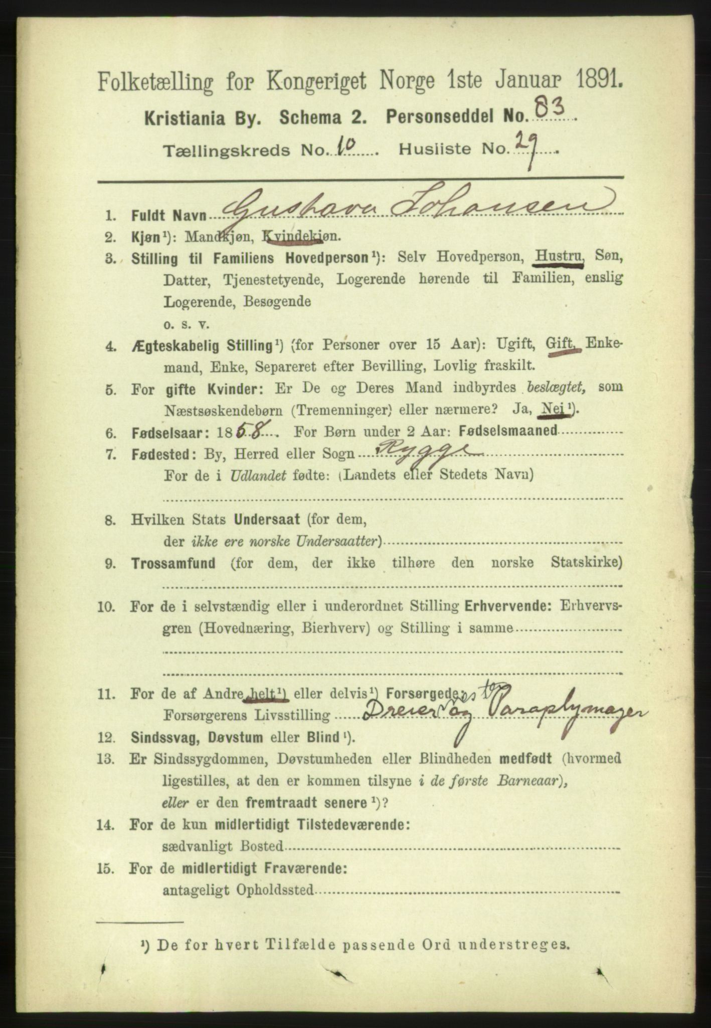 RA, 1891 census for 0301 Kristiania, 1891, p. 4801