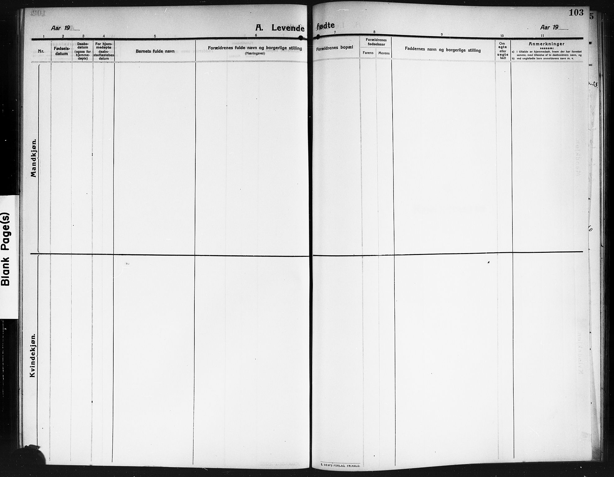 Tune prestekontor Kirkebøker, SAO/A-2007/G/Ga/L0002: Parish register (copy) no. I 2, 1910-1913, p. 103