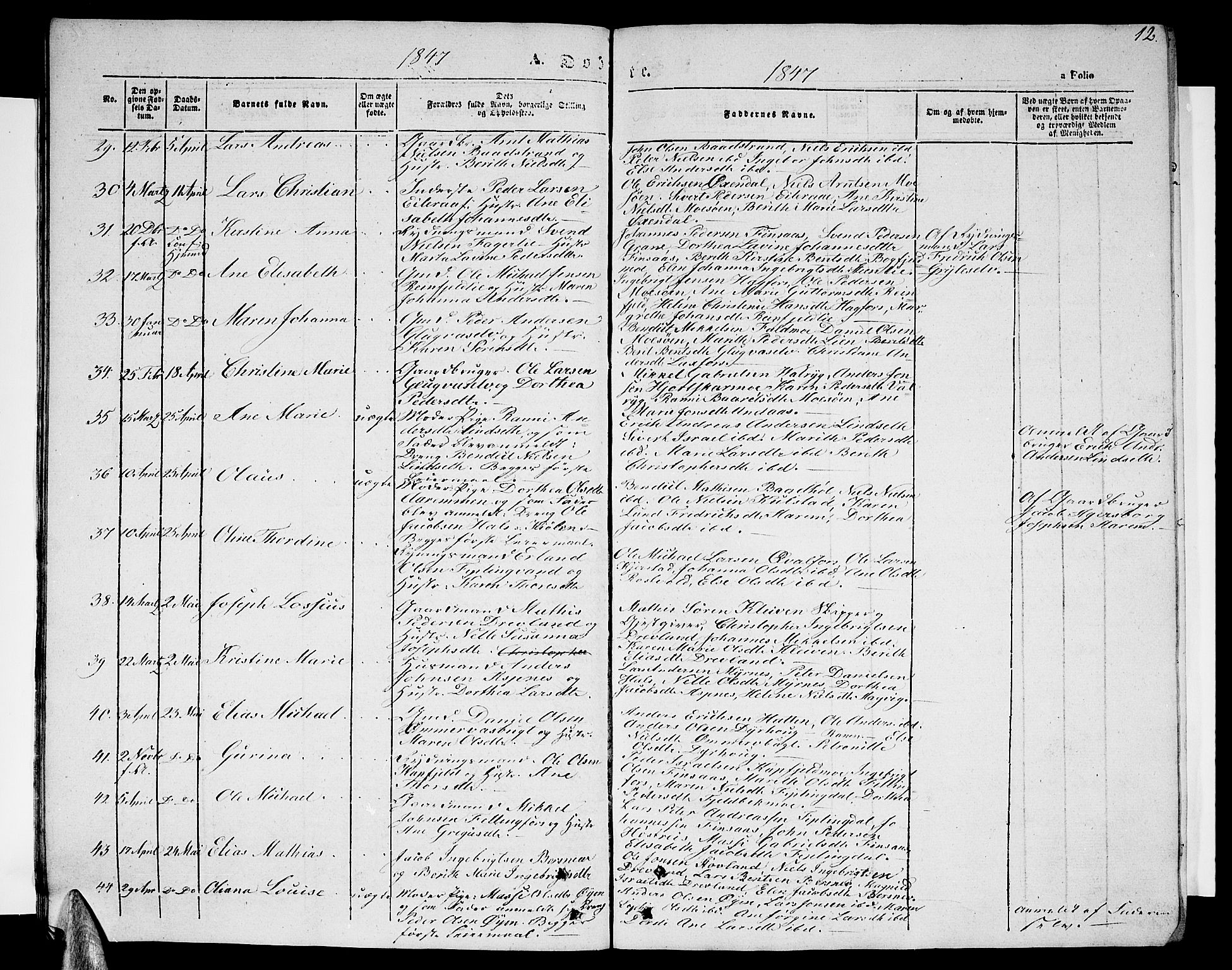 Ministerialprotokoller, klokkerbøker og fødselsregistre - Nordland, SAT/A-1459/820/L0300: Parish register (copy) no. 820C02, 1846-1850, p. 12