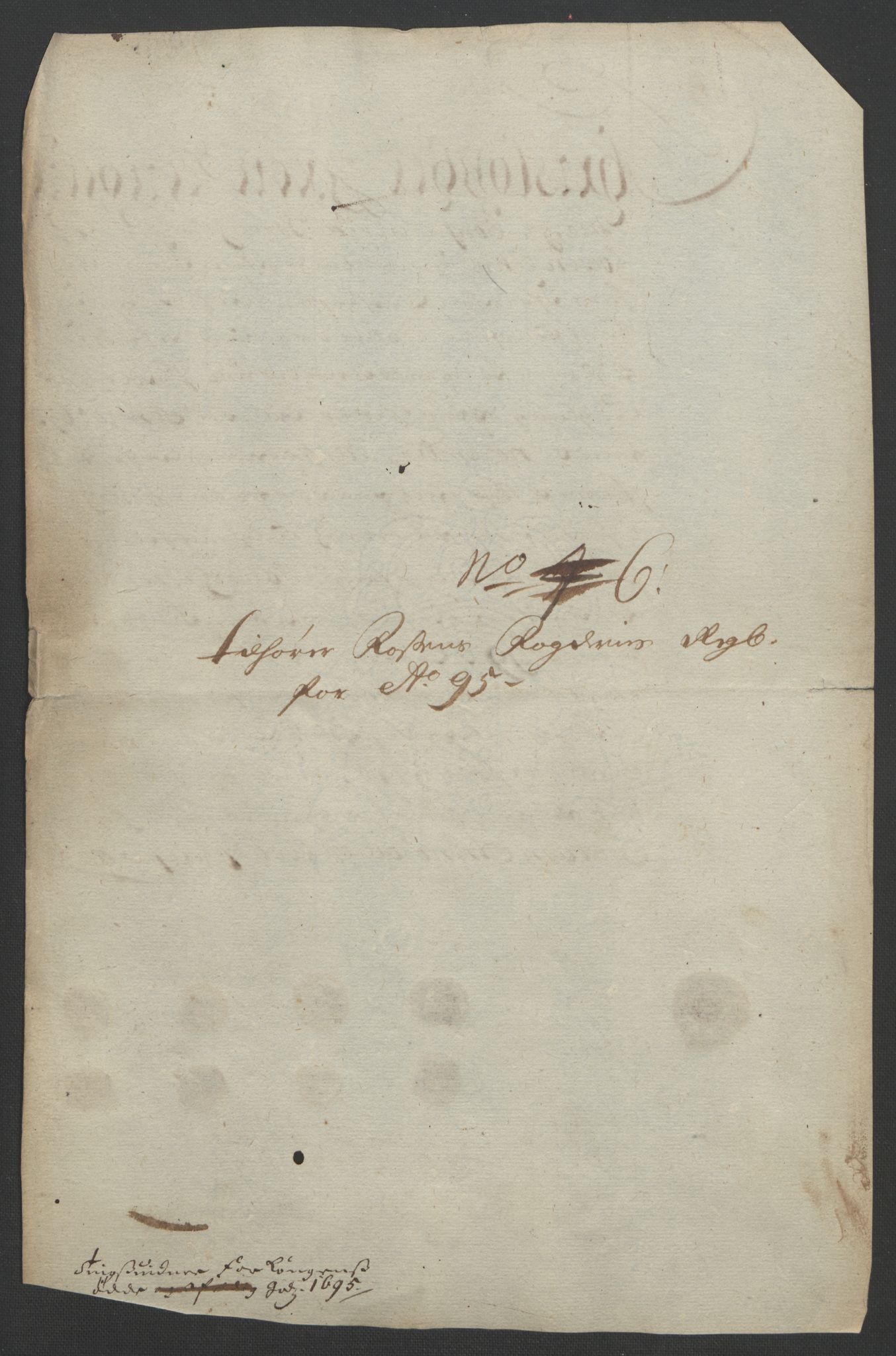 Rentekammeret inntil 1814, Reviderte regnskaper, Fogderegnskap, AV/RA-EA-4092/R57/L3851: Fogderegnskap Fosen, 1695-1696, p. 186