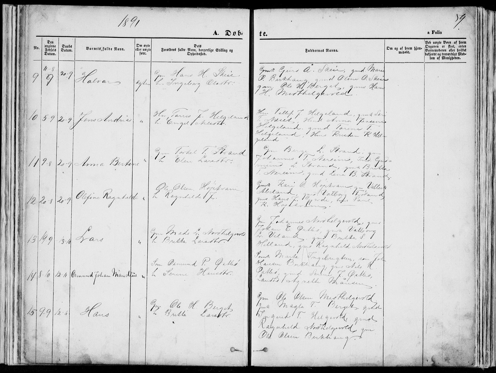 Vikedal sokneprestkontor, SAST/A-101840/01/V: Parish register (copy) no. B 10, 1864-1926, p. 59