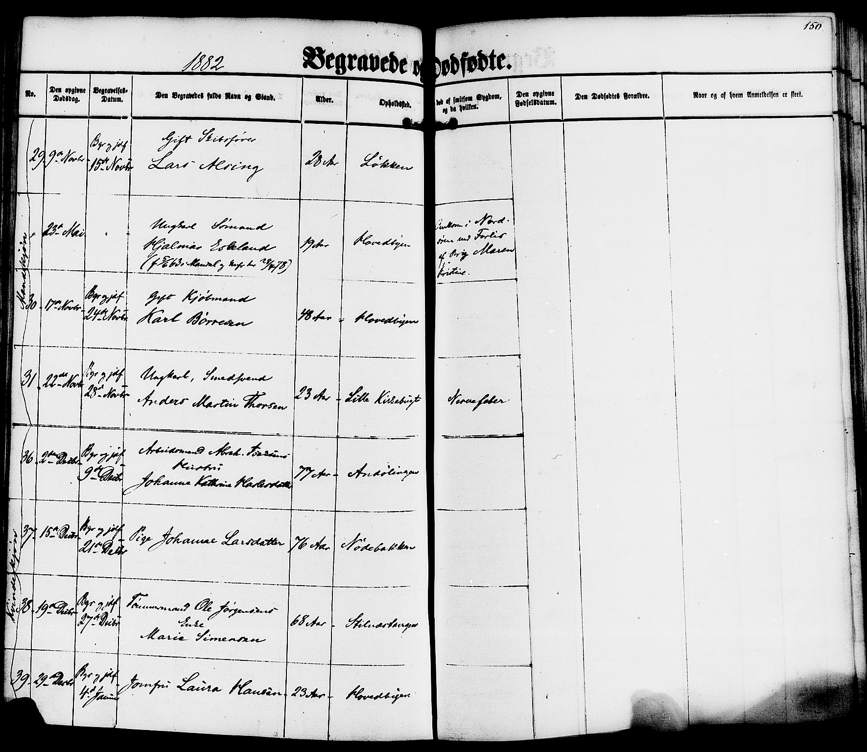 Kragerø kirkebøker, SAKO/A-278/F/Fa/L0010: Parish register (official) no. 10, 1861-1885, p. 150