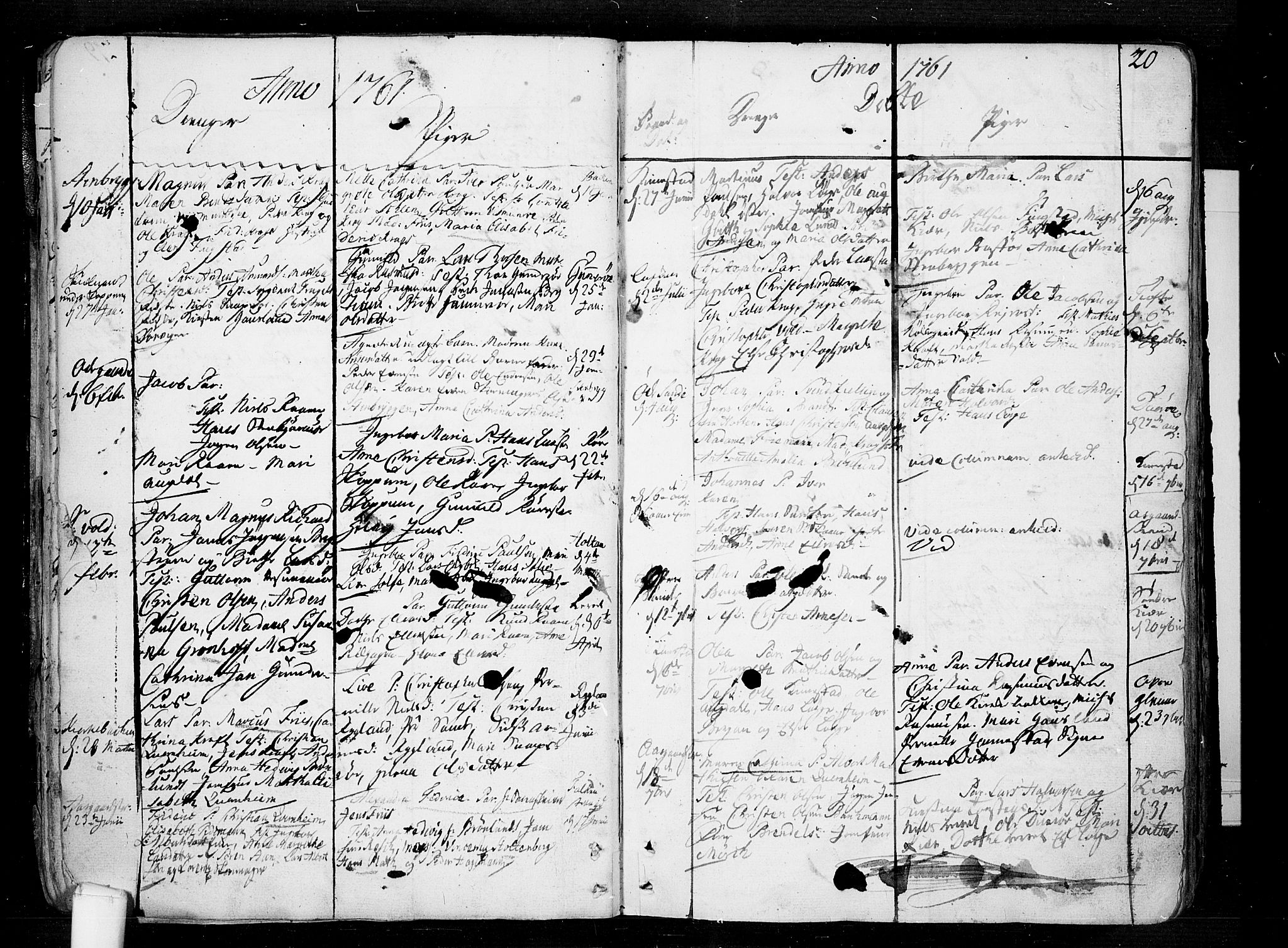 Borre kirkebøker, SAKO/A-338/F/Fa/L0002: Parish register (official) no. I 2, 1752-1806, p. 20