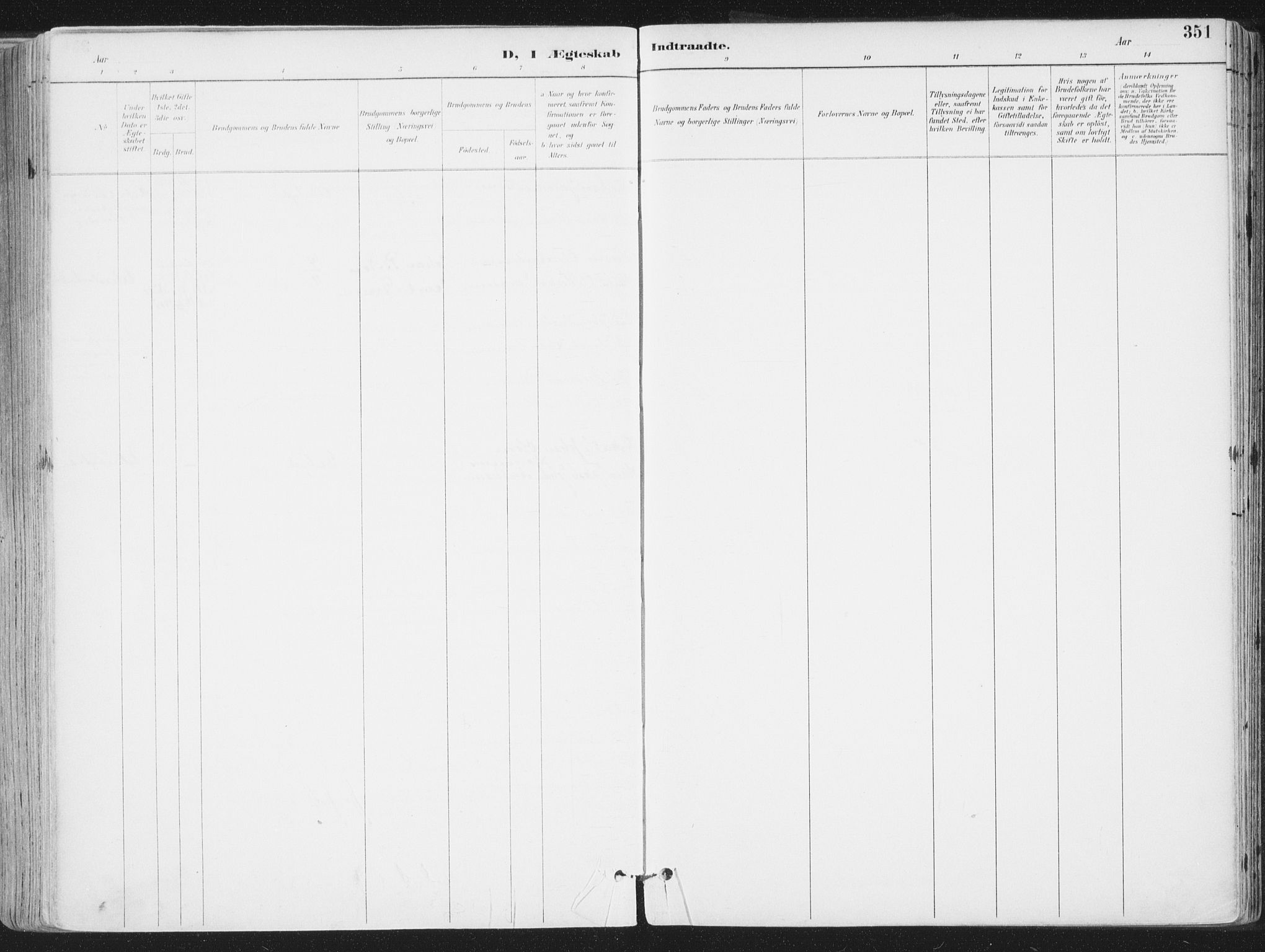 Ministerialprotokoller, klokkerbøker og fødselsregistre - Nordland, AV/SAT-A-1459/802/L0055: Parish register (official) no. 802A02, 1894-1915, p. 351