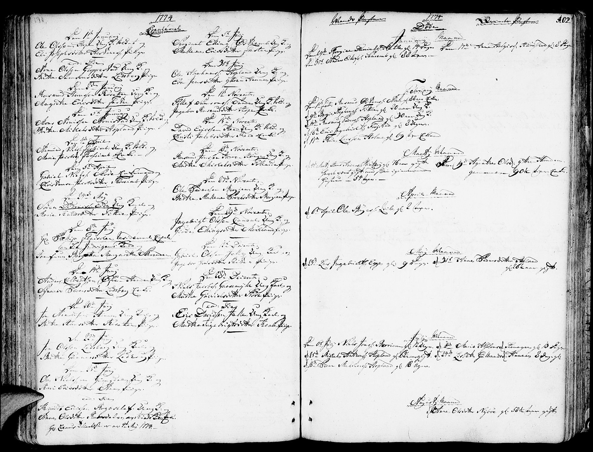Gloppen sokneprestembete, SAB/A-80101/H/Haa/Haaa/L0004: Parish register (official) no. A 4, 1758-1784, p. 102