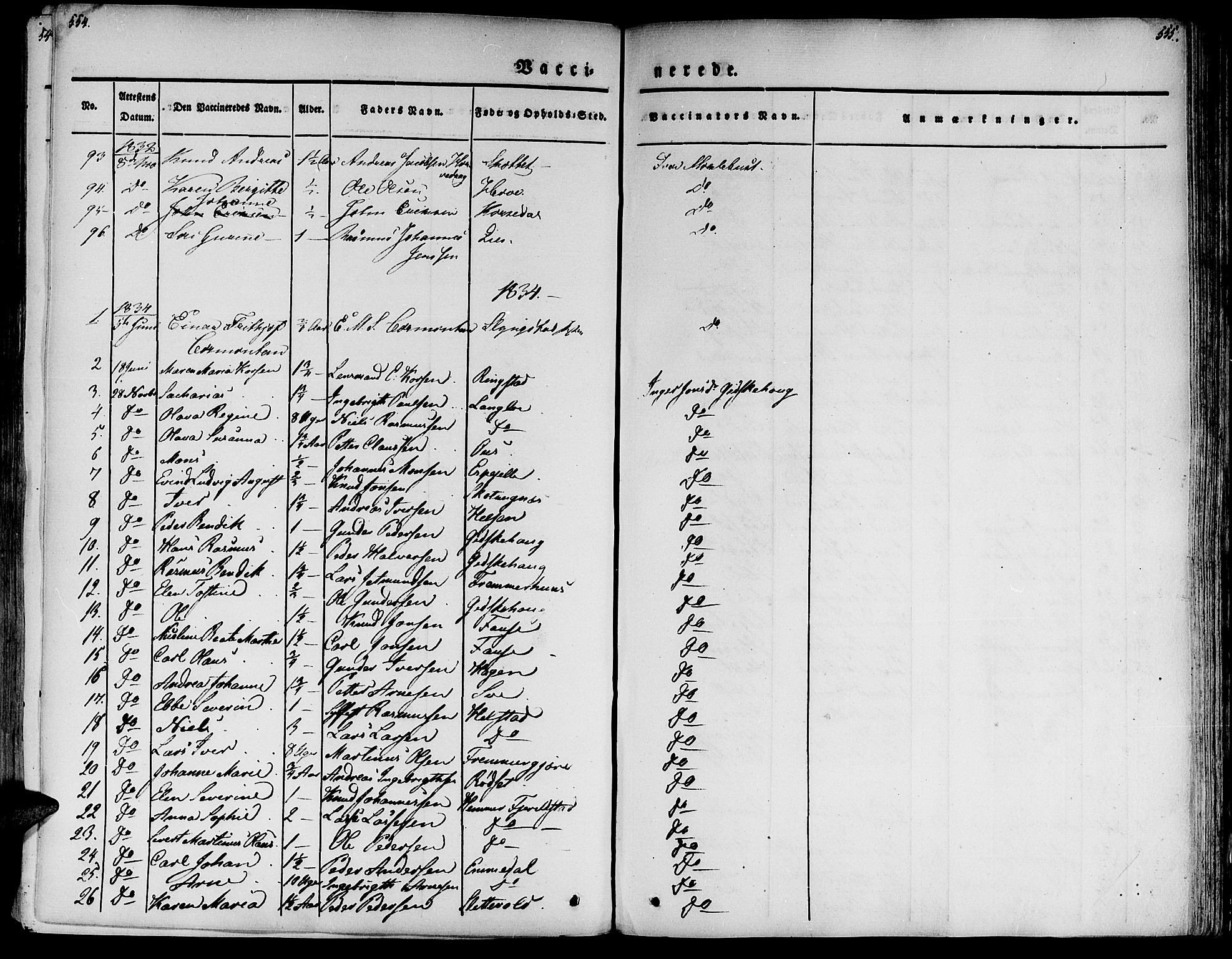 Ministerialprotokoller, klokkerbøker og fødselsregistre - Møre og Romsdal, SAT/A-1454/520/L0274: Parish register (official) no. 520A04, 1827-1864, p. 554-555