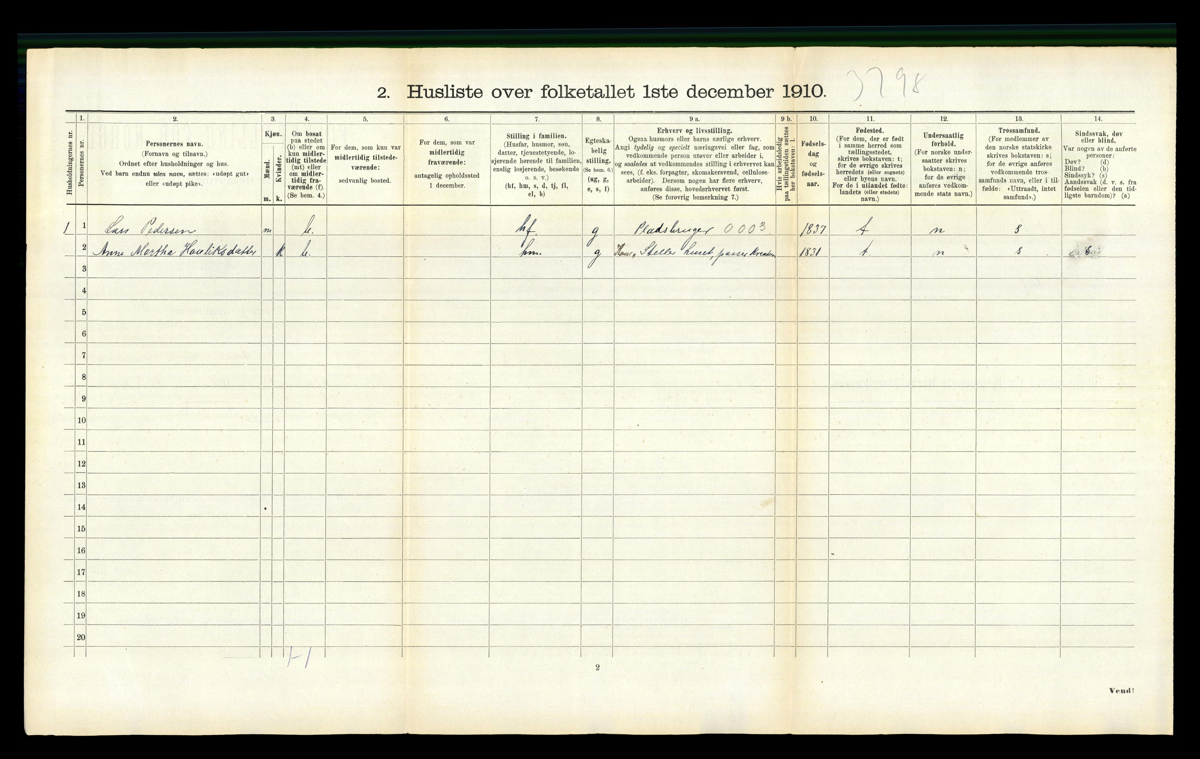 RA, 1910 census for Aure, 1910, p. 347