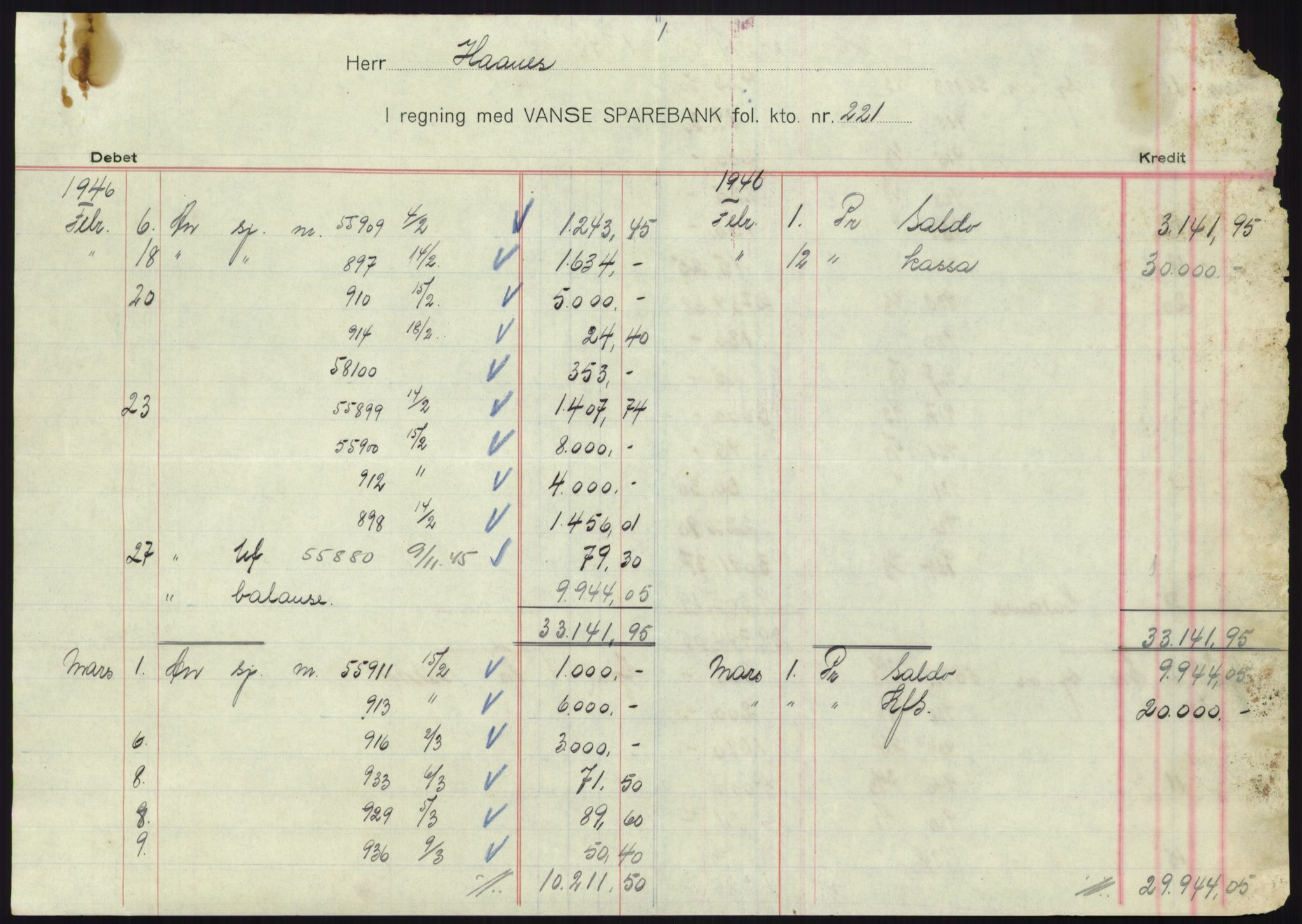 Forsvarsdepartementet, 10. kontor / Oppgjørskontoret, AV/RA-RAFA-1225/D/Db/L0180: Lista oppgjørskontor, 1942-1952, p. 2097