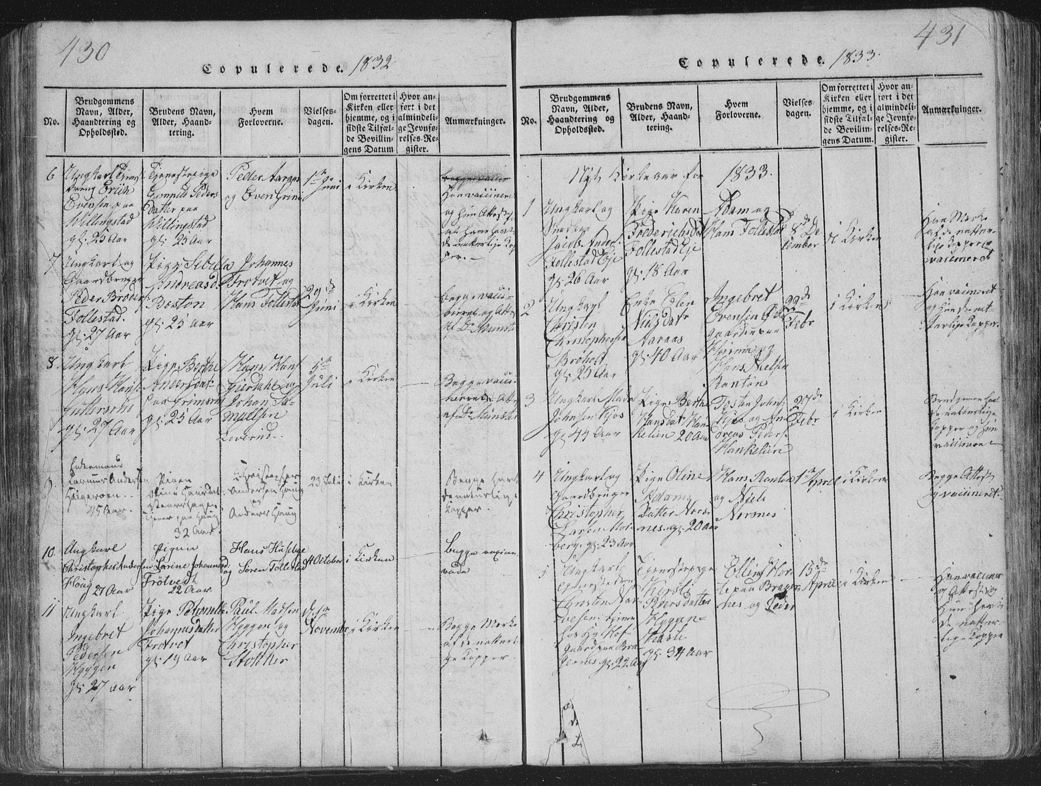 Røyken kirkebøker, SAKO/A-241/G/Ga/L0003: Parish register (copy) no. 3, 1814-1856, p. 430-431