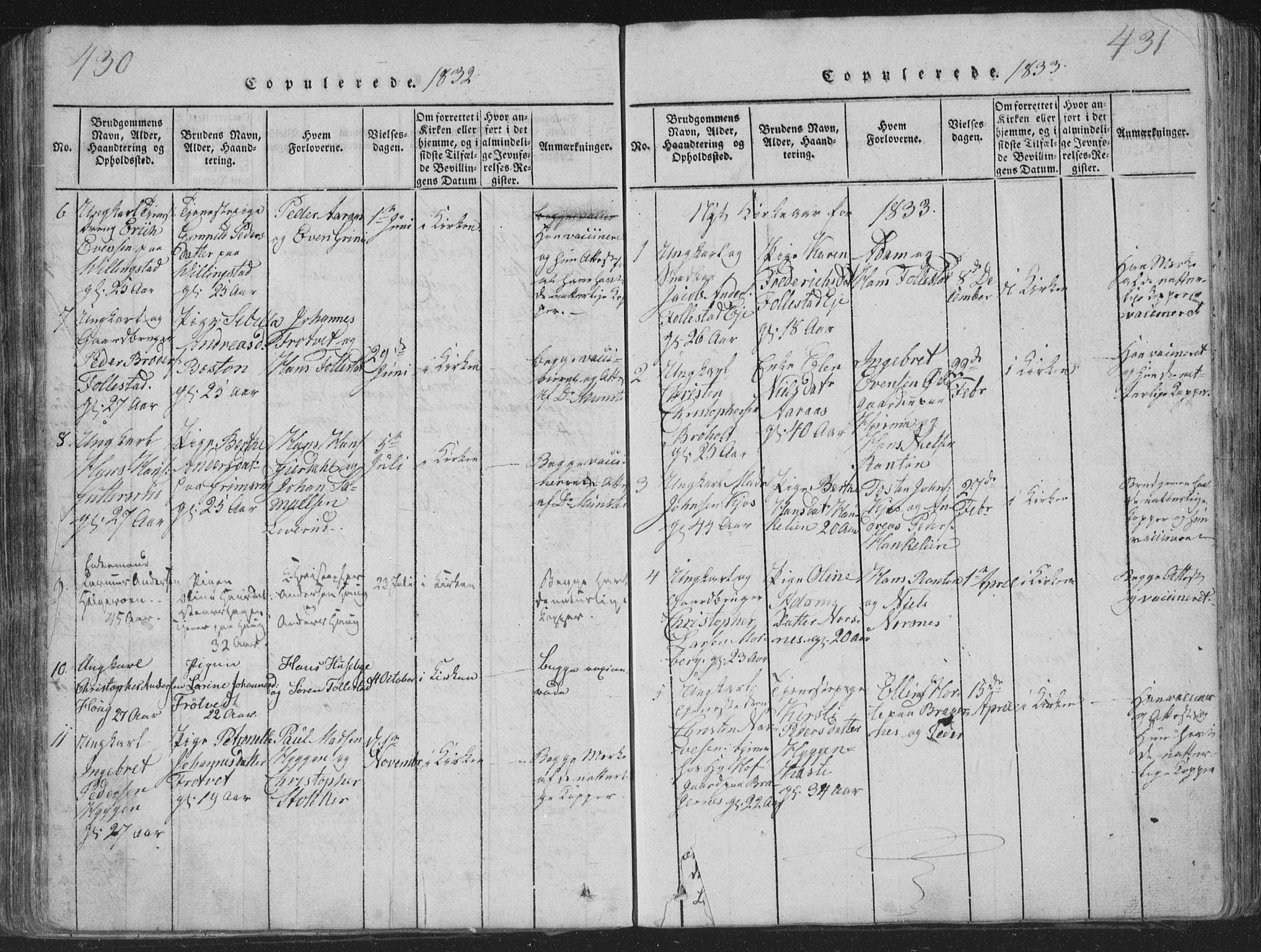 Røyken kirkebøker, AV/SAKO-A-241/G/Ga/L0003: Parish register (copy) no. 3, 1814-1856, p. 430-431