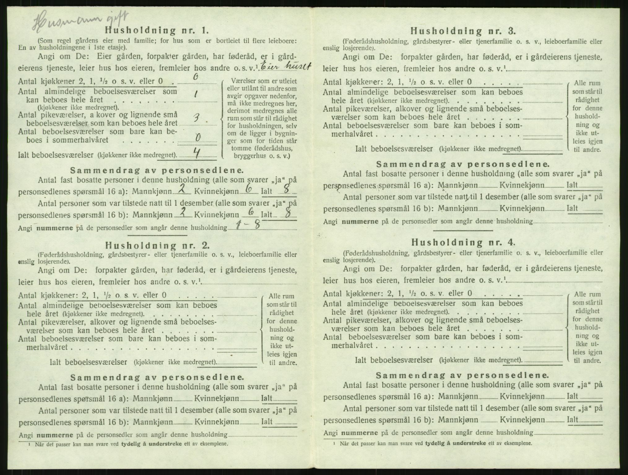 SAT, 1920 census for Rindal, 1920, p. 459