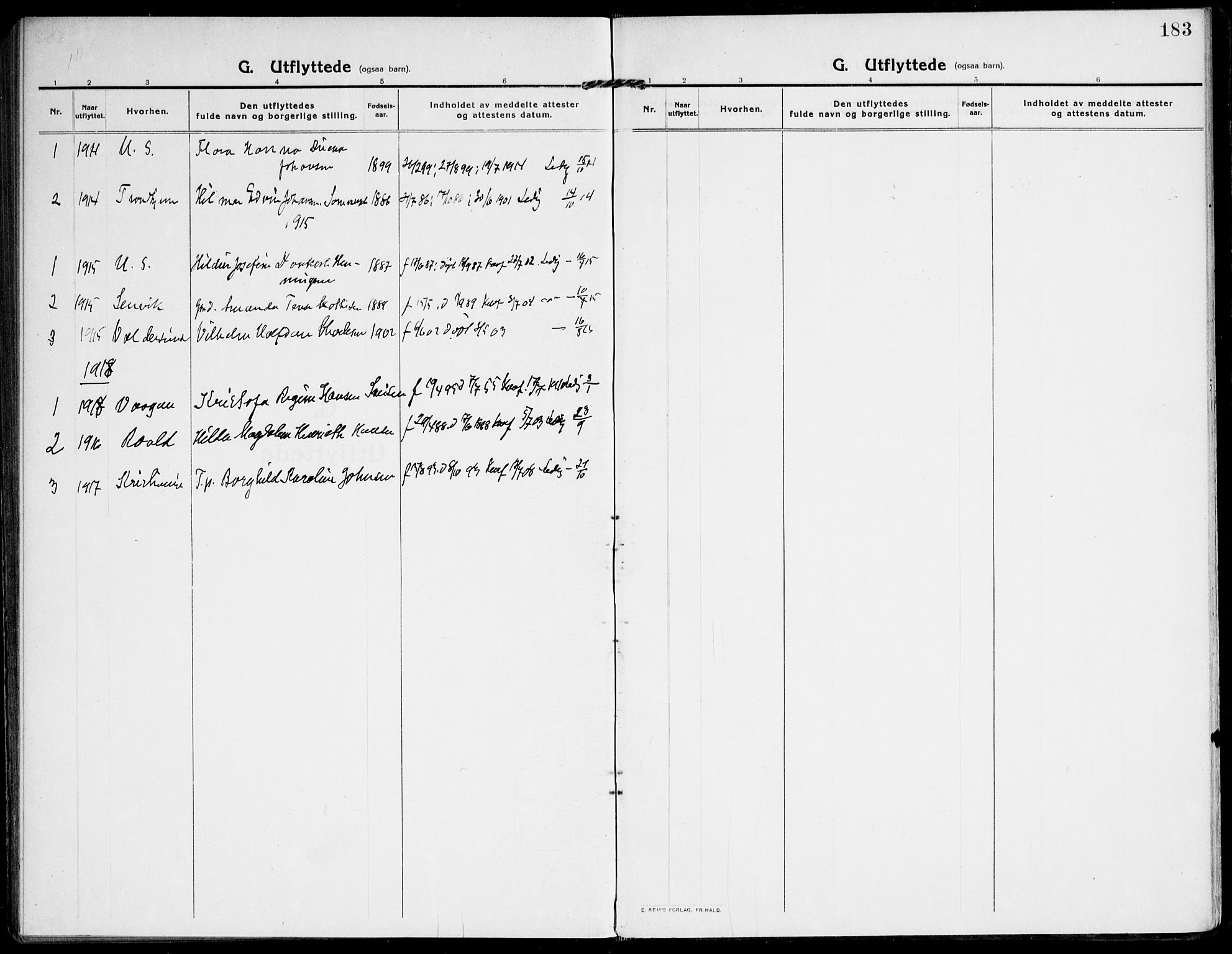 Ministerialprotokoller, klokkerbøker og fødselsregistre - Nordland, AV/SAT-A-1459/872/L1037: Parish register (official) no. 872A12, 1914-1925, p. 183